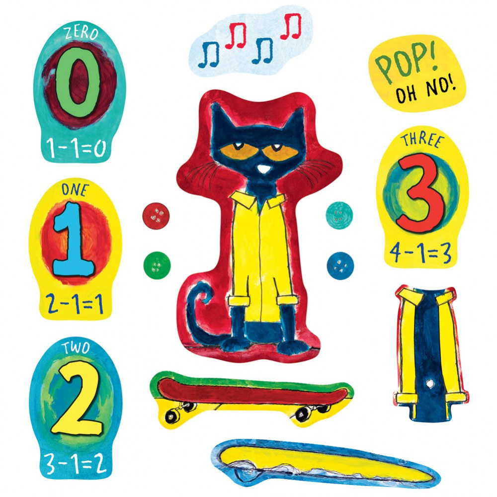 Pete The Cat And His Four Groovy Buttons Felt Set - 14 Pieces pertaining to Printable Pete The Cat And His Four Groovy Buttons