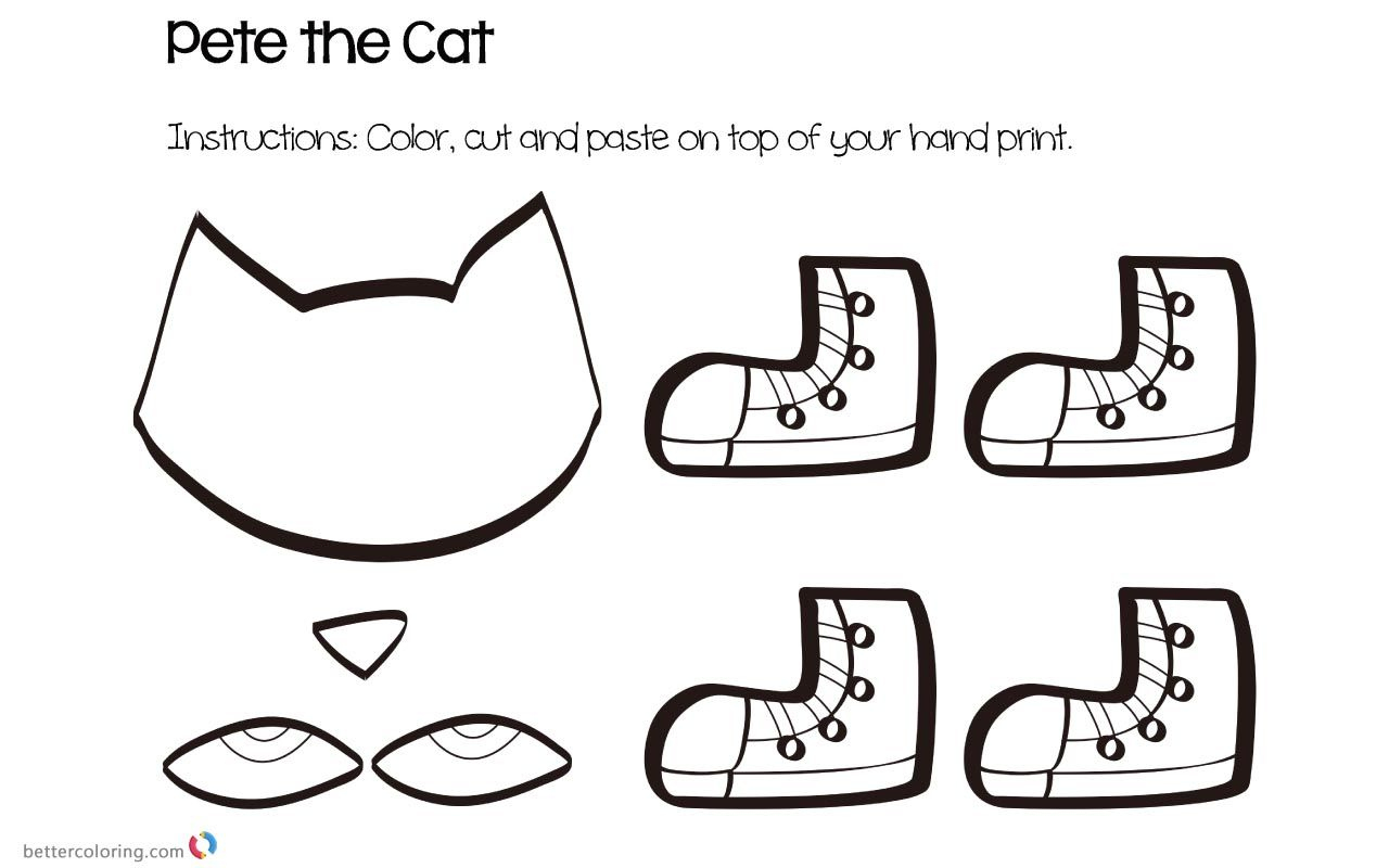Pete The Cat Coloring Pages Crafts - Free Printable Coloring Pages throughout Free Printable Pete the Cat Shoe Template
