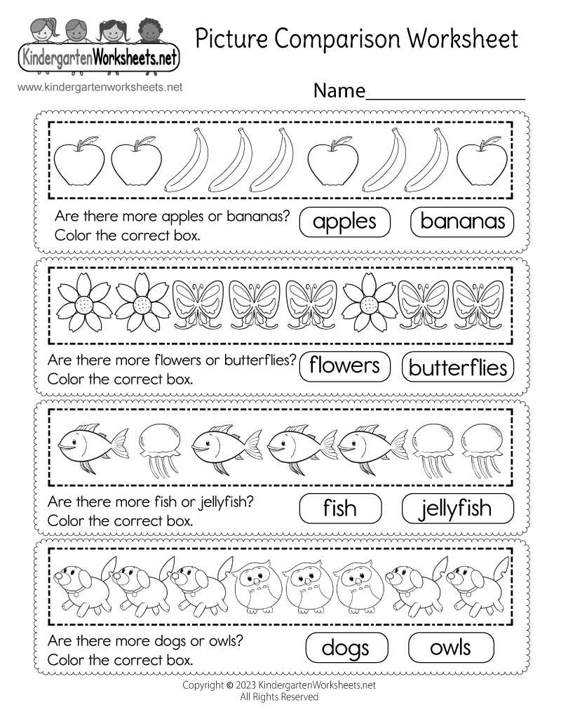 Picture Comparison Worksheet - Free Printable, Digital, &amp;amp; Pdf for Picture Comparison Worksheet Printable