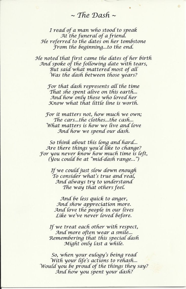 Pin On Poems/Sayings Etc with Printable The Dash Poem