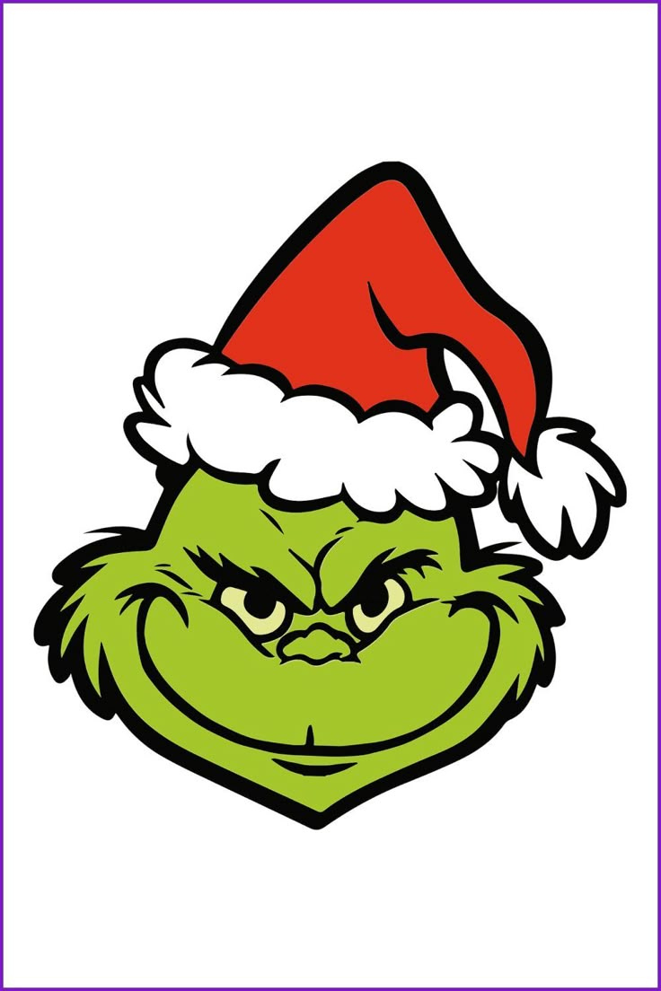 Pinilgintd On Emojii | Grinch Images, Grinch, Grinch Printable with Grinch Face Stencil Free Printable