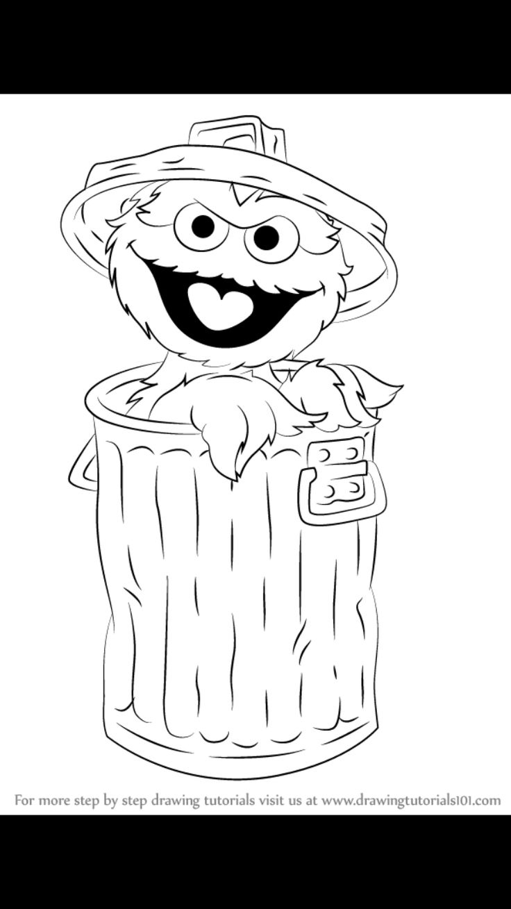 Pinkasey Fleming On Branch | Elmo Coloring Pages, Sesame within Oscar the Grouch Printable