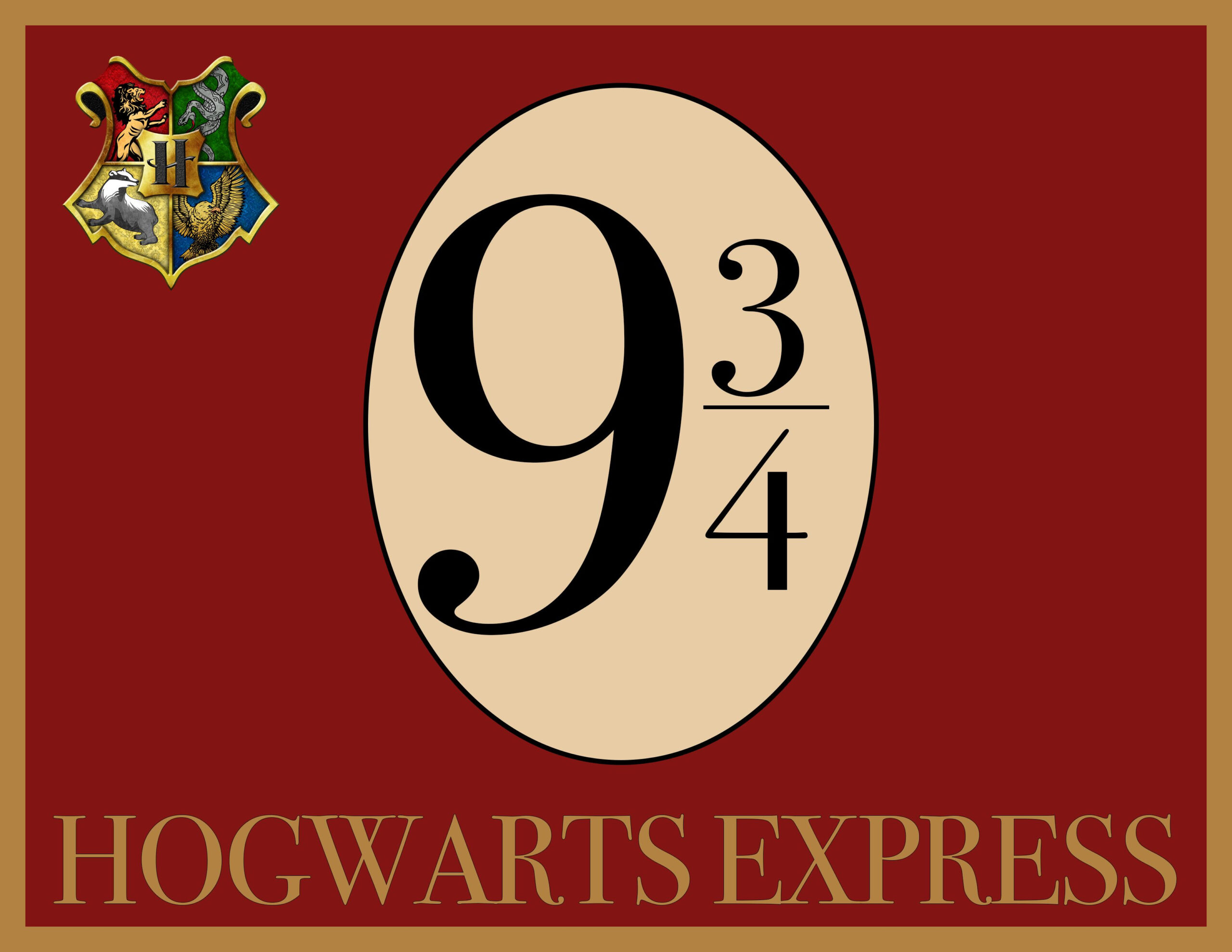 Platform 9 3/4 Sign - Free Printable pertaining to Platform 9 3 4 Sign Printable