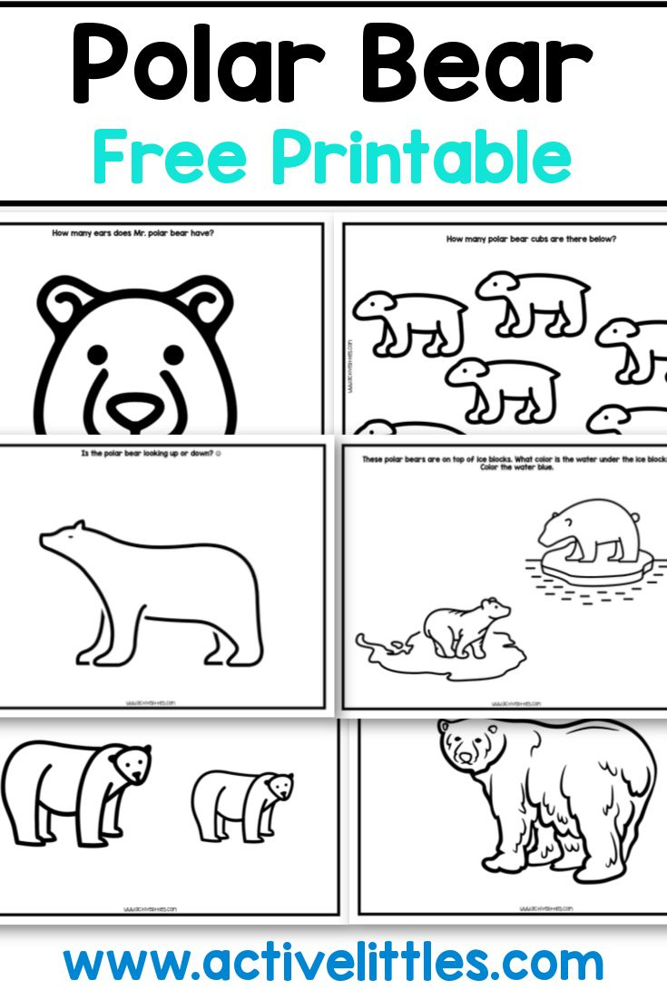 Polar Bear Free Printable - Active Littles pertaining to Printable Polar Bear Worksheets