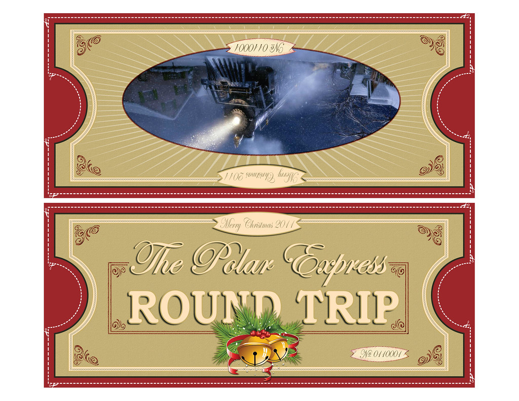 Polar Express Tickets Fold 8.5X11 | Free Printable Polar Exp… | Flickr for Polar Express Ticket Printable Free