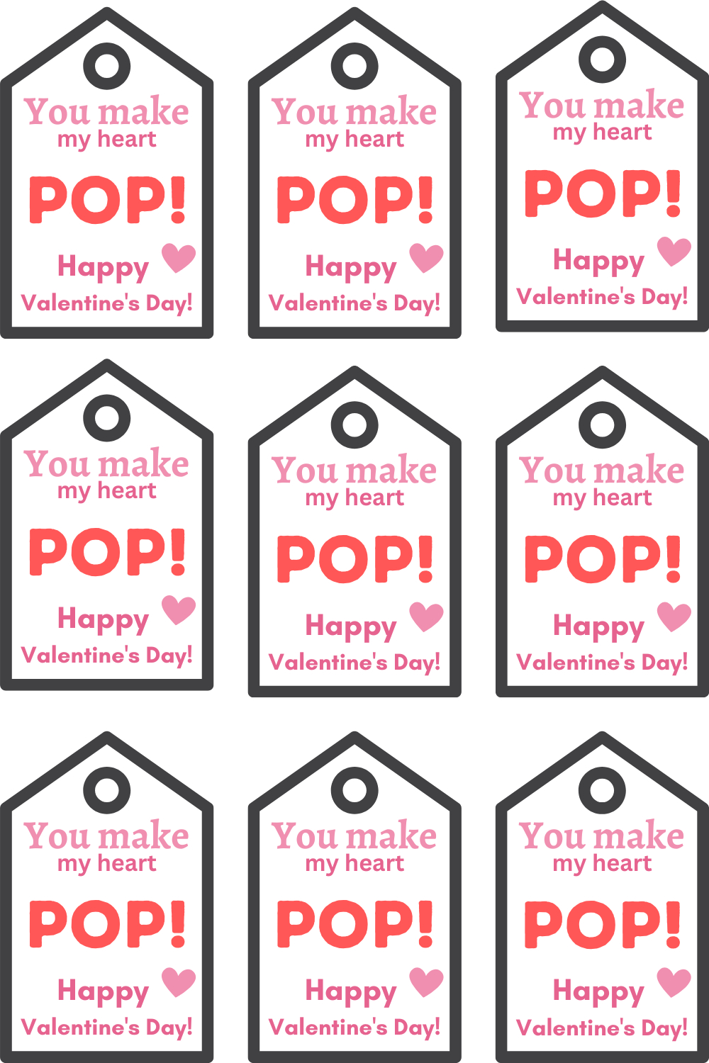 Pop-It Printable Valentine Cards — Twenty Vintage Acres pertaining to Free Pop It Valentines Printable