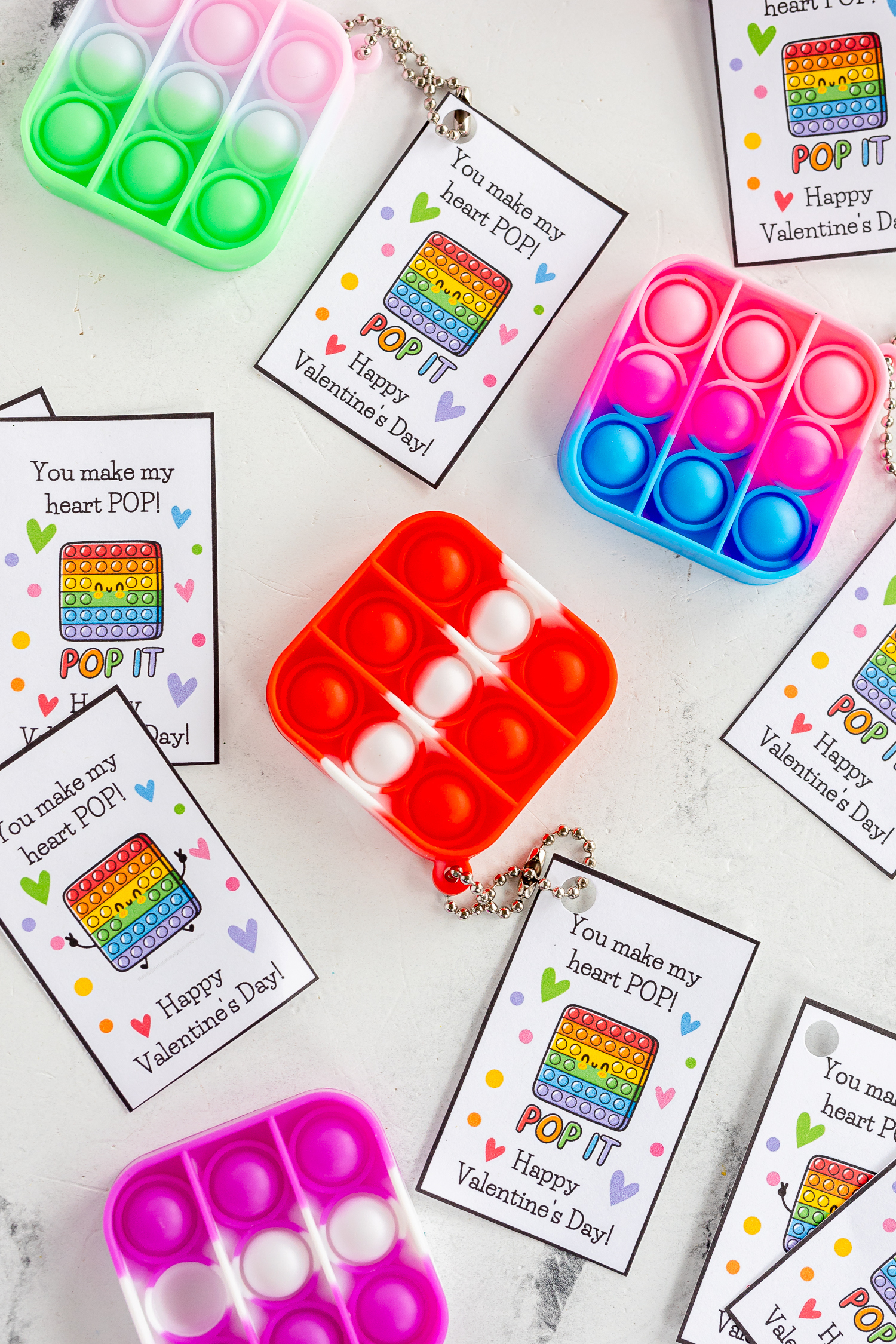 Pop It Valentine Printable for Pop It Gift Tag Free Printable