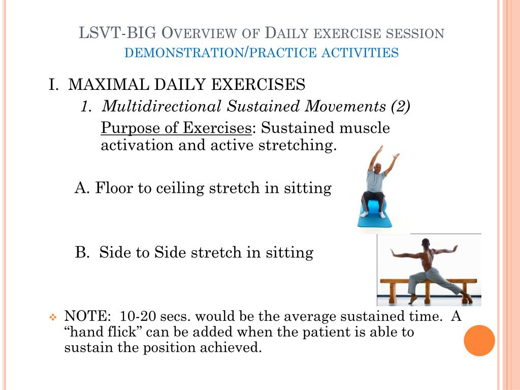 Ppt - Think Big! Exercises For Individuals With Parkinson&amp;#039;S inside Printable Lsvt Loud Exercises Handout
