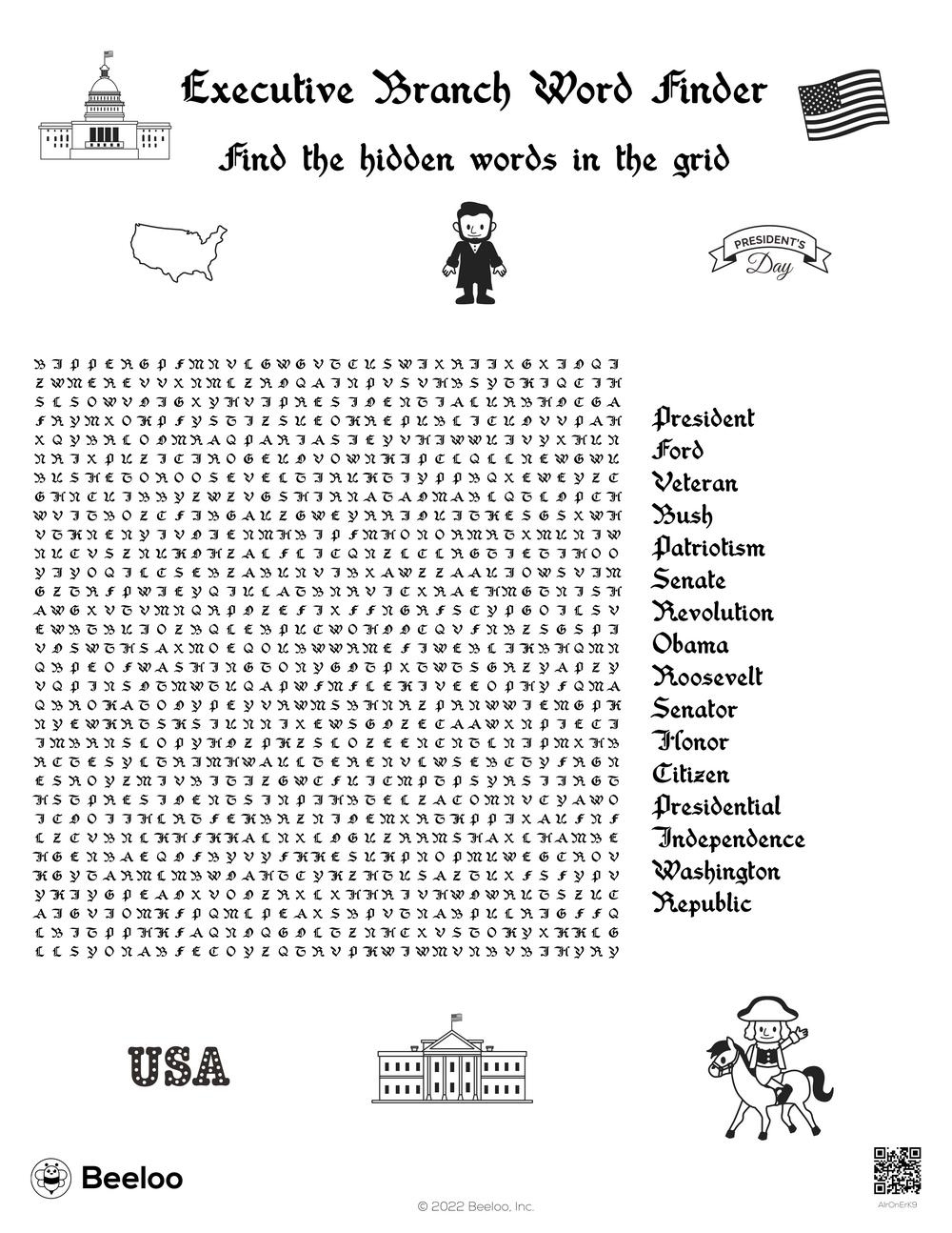Presidents&amp;#039; Day-Themed Word Searches • Beeloo Printable Crafts And within Free Printable Presidents Day Word Search