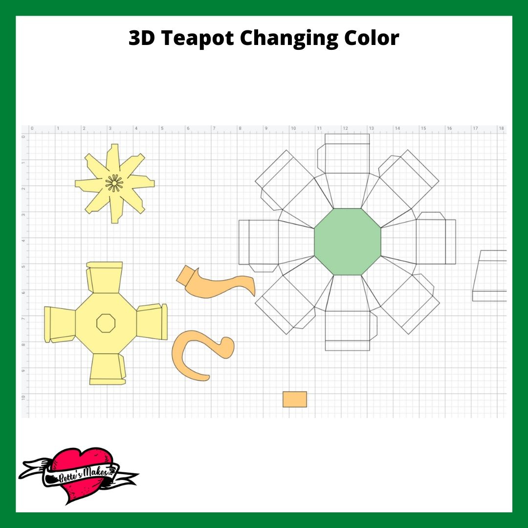 Pretty Paper Teapot Template And Tutorial | Bettes Makes in Free Printable 3D Tea Cup Template