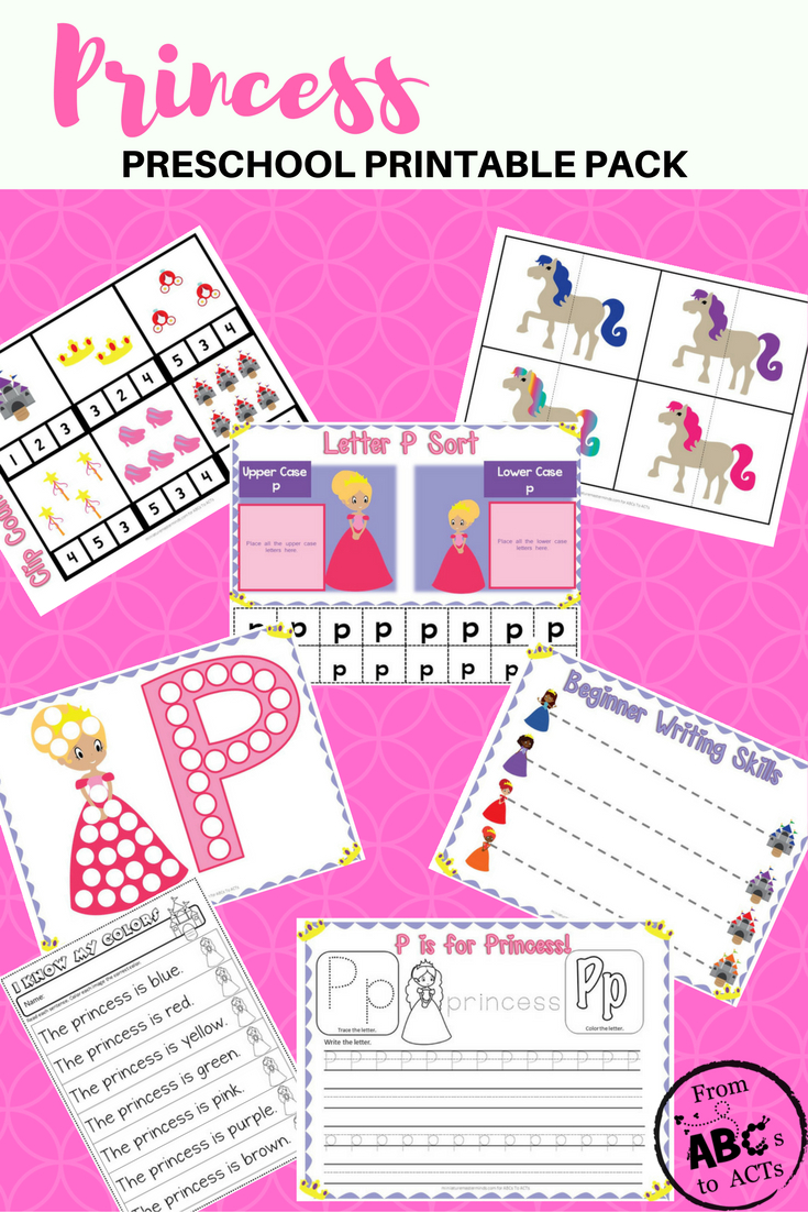Princess Printable Preschool Education Pack - From Abcs To Acts intended for From Abcs To Acts Free Printables