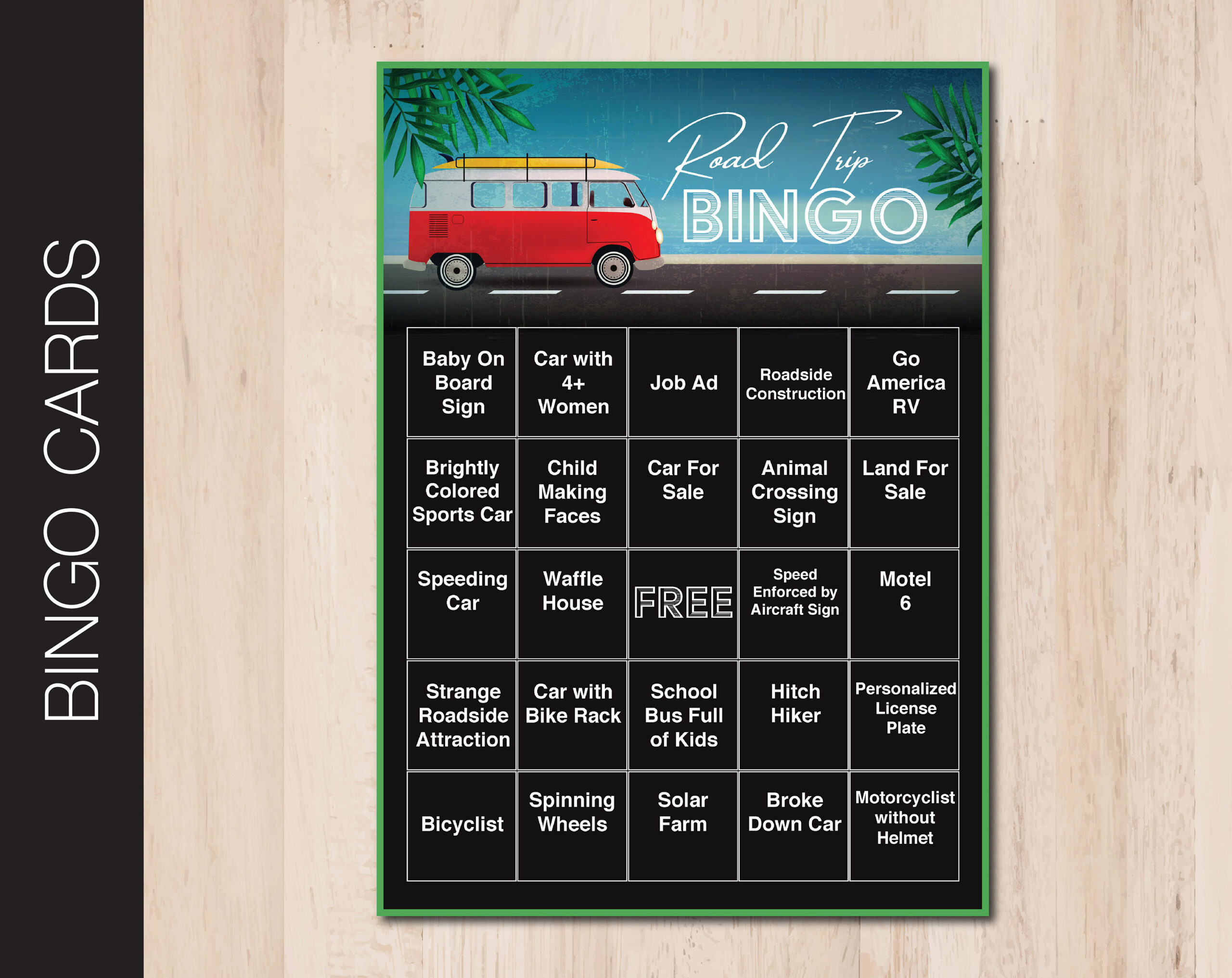 Printable Adult Road Trip Bingo Game | 20 Print-Ready Or Editable for Bingo Cards For Sale
