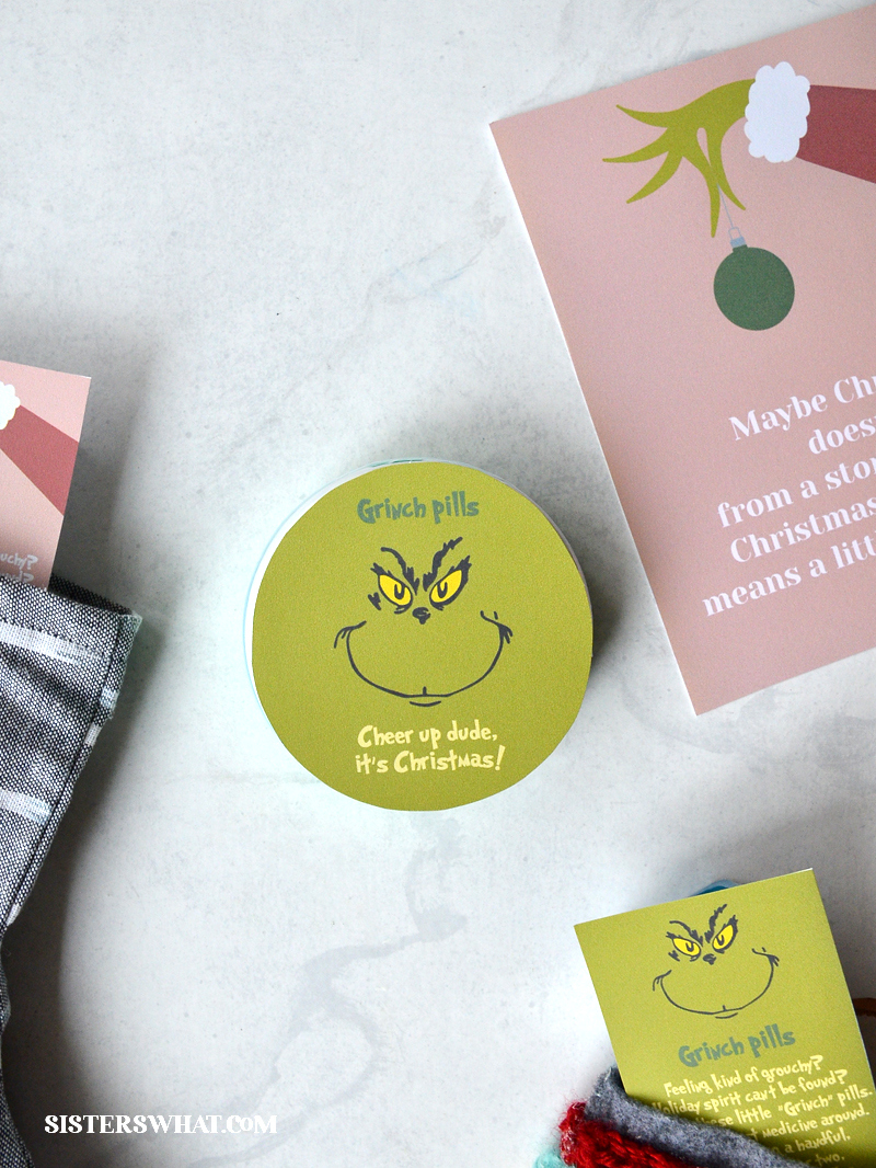 Printable Christmas Tags Grinch Pills Printable Stocking Stuffer throughout Free Grinch Pills Printable