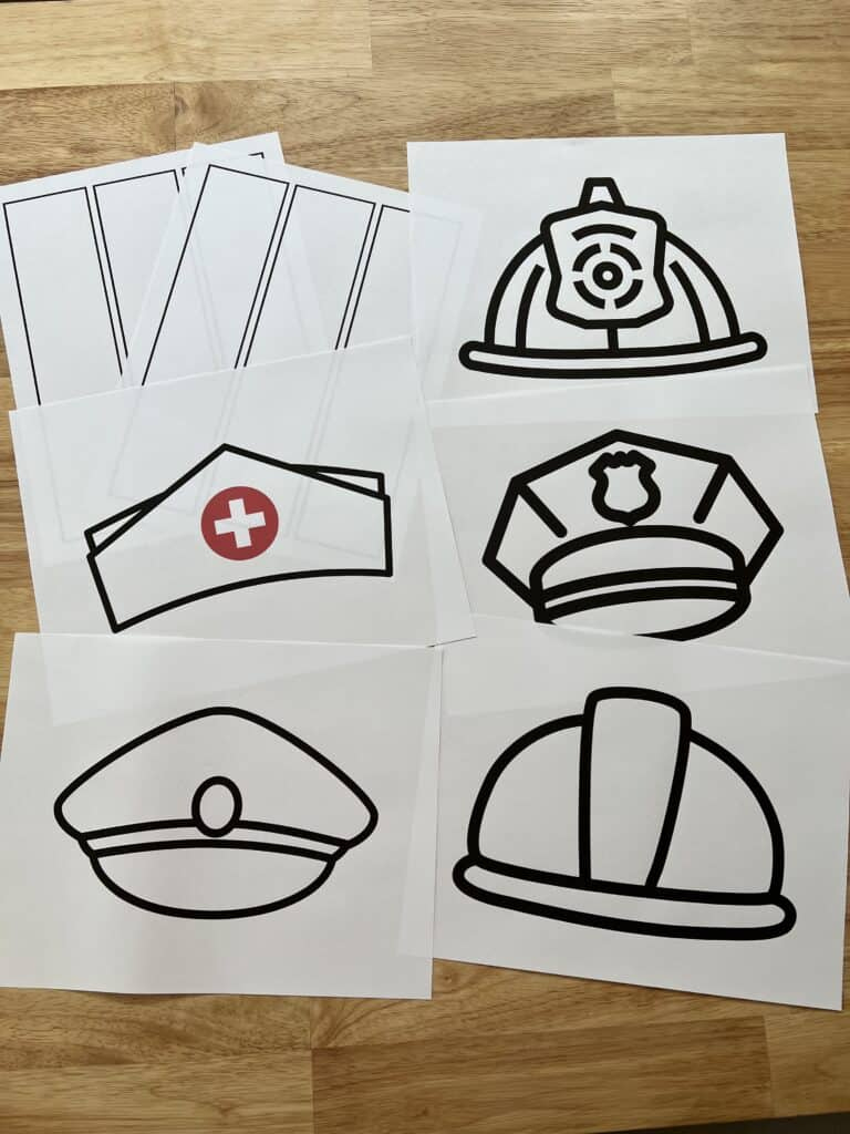 Printable Community Helpers Hats For Kids - Celebrating With Kids intended for Free Printable Community Helper Hats Printable