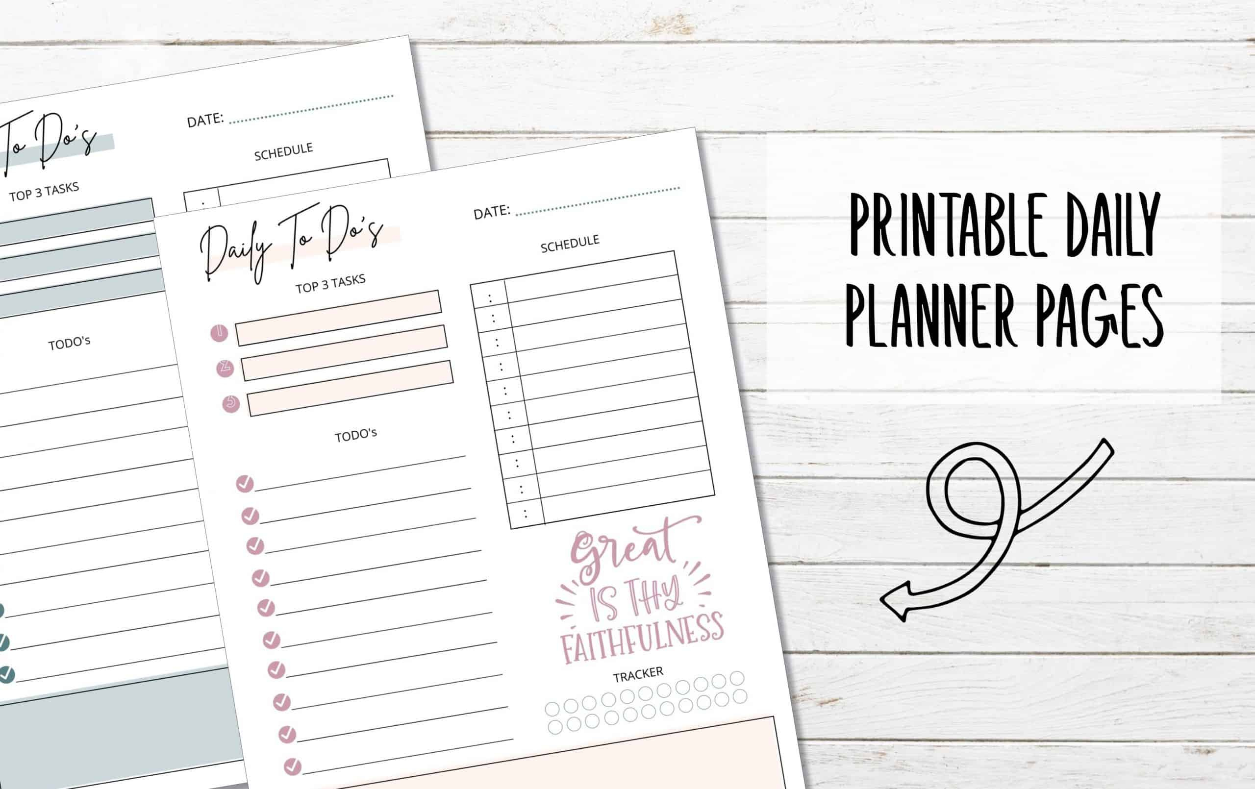Printable Daily Planner Pages With Scriptures - My Printable Faith for Free Faith Planner Printables