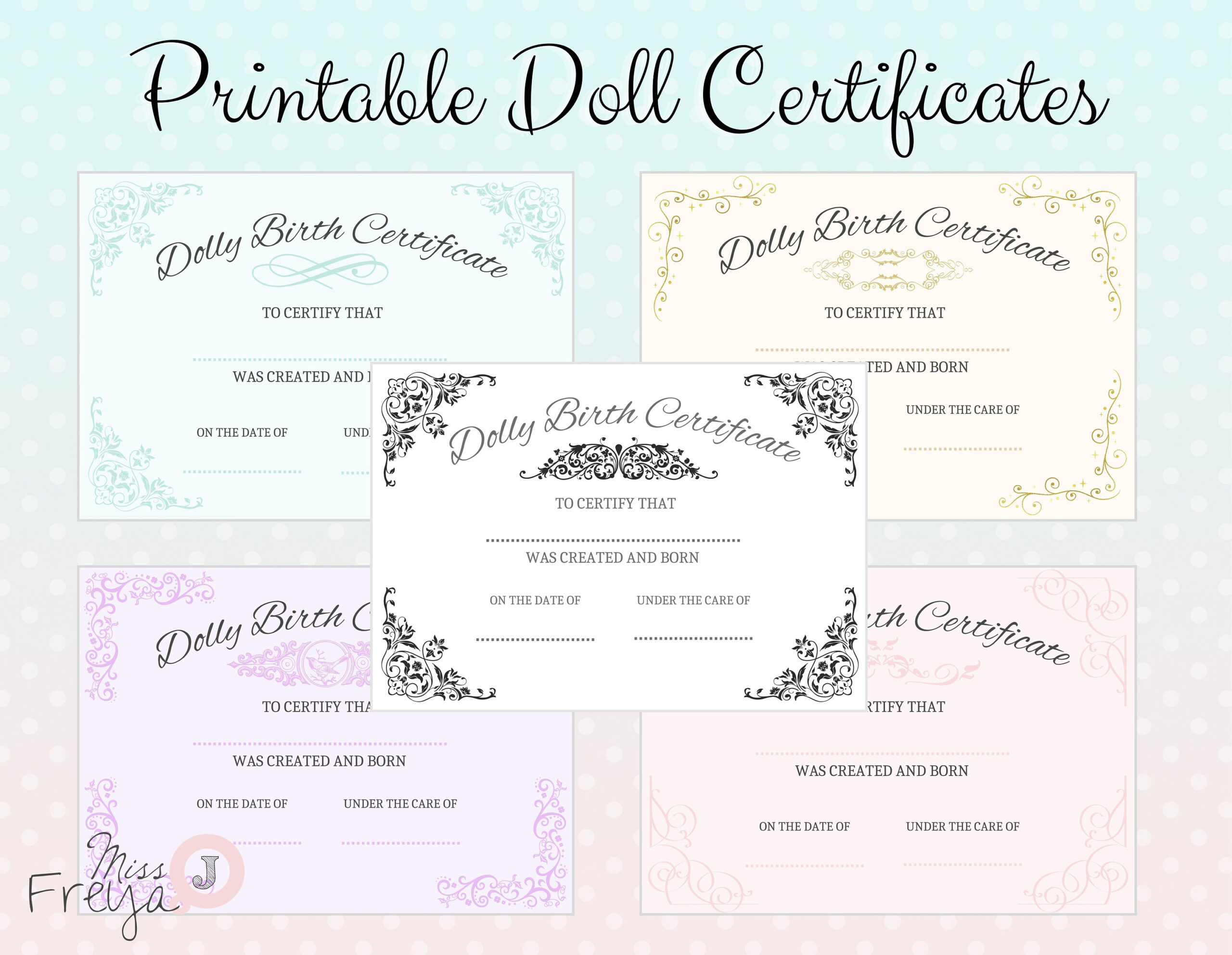 Printable Doll Birth Certificate - For Doll Customisers, Blythe inside Free Printable Doll Birth Certificate