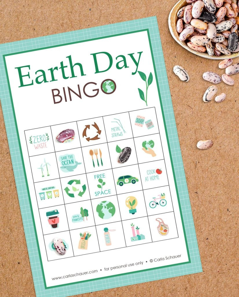 Printable Earth Day Bingo Cards - Carla Schauer Designs throughout Earth Day Bingo Cards