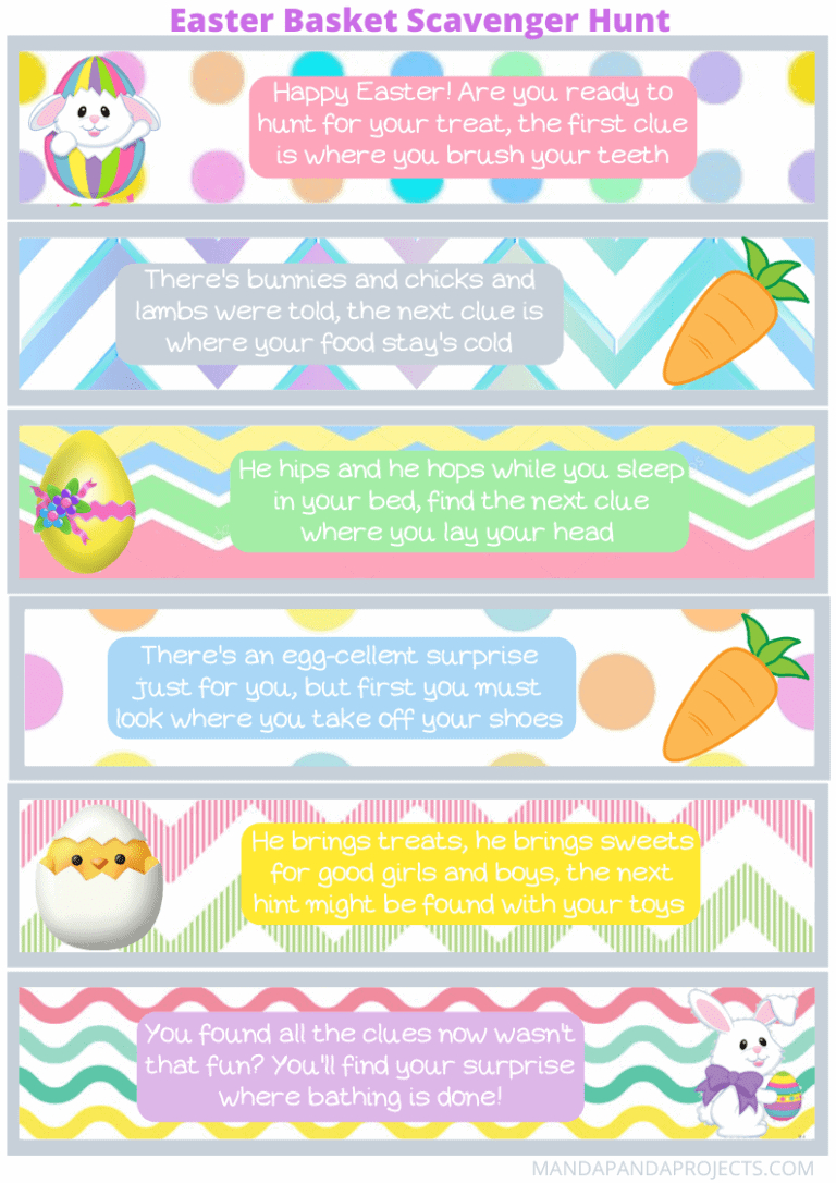 Printable Easter Basket Scavenger Hunt! Make Easter Egg-Stra Special intended for Free Printable Easter Basket Scavenger Hunt