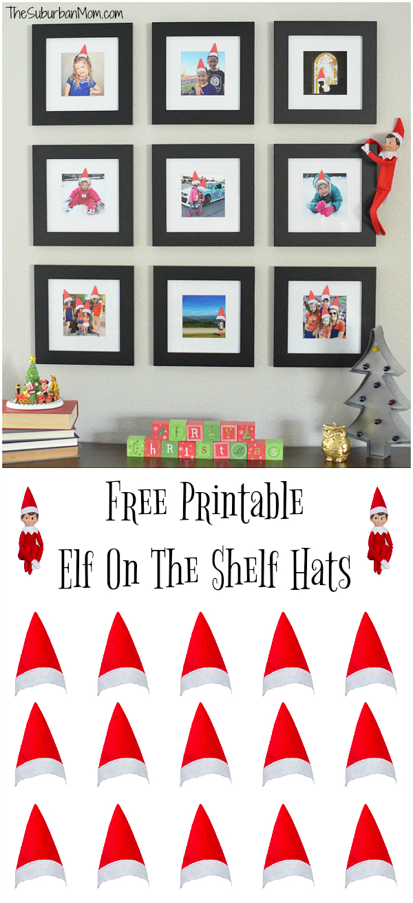 Printable Elf On The Shelf Hats For Family Photos - The Suburban Mom with Elf On The Shelf Free Printable Props