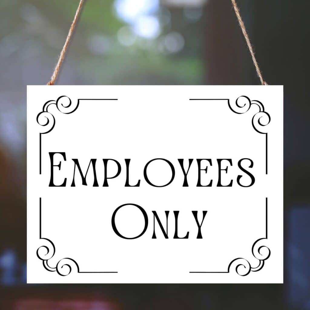 Printable Employees Only Sign - Printable Party Favors intended for Employees Only Sign Printable