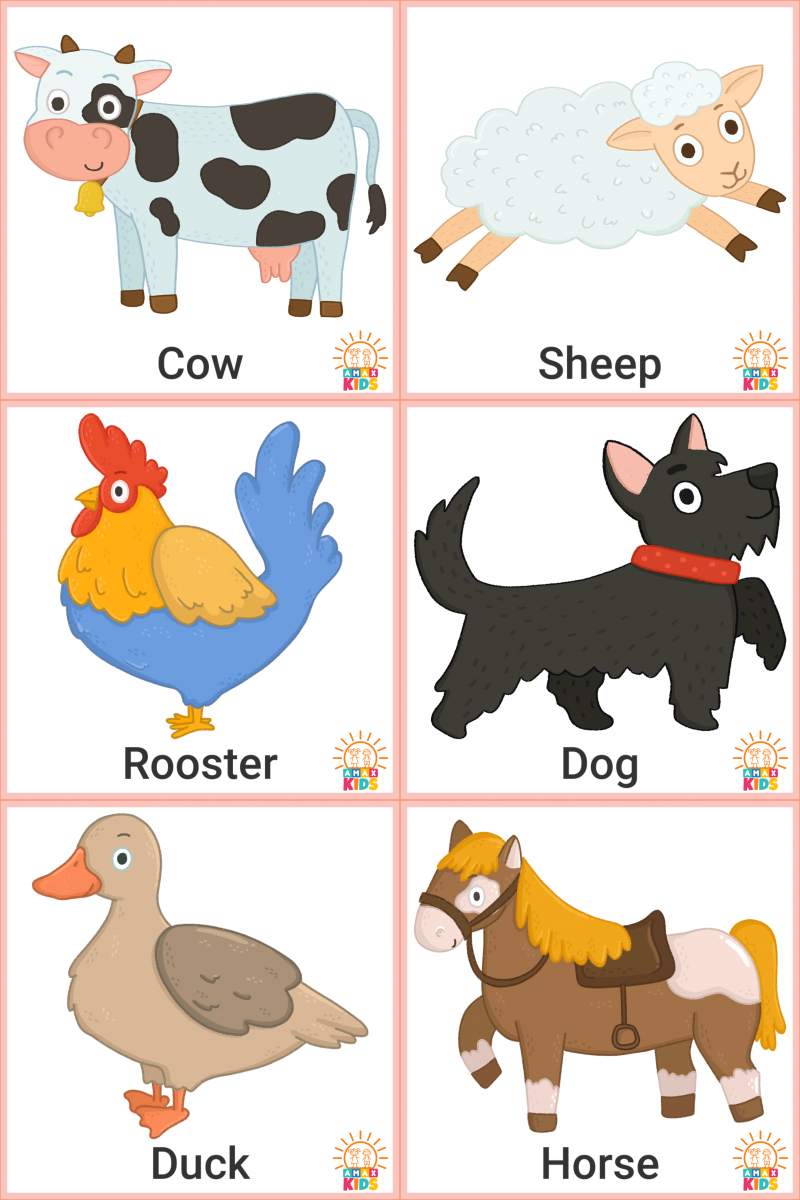 Printable Flashcards For Kids – Farm Animals | Amax Kids regarding Farm Animals Printables Free