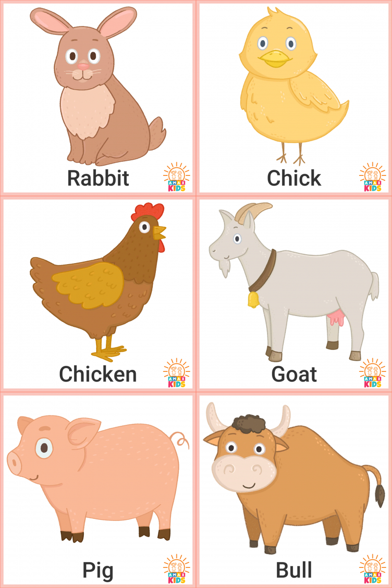 Printable Flashcards For Kids – Farm Animals | Amax Kids throughout Farm Animals Flashcards Free Printable