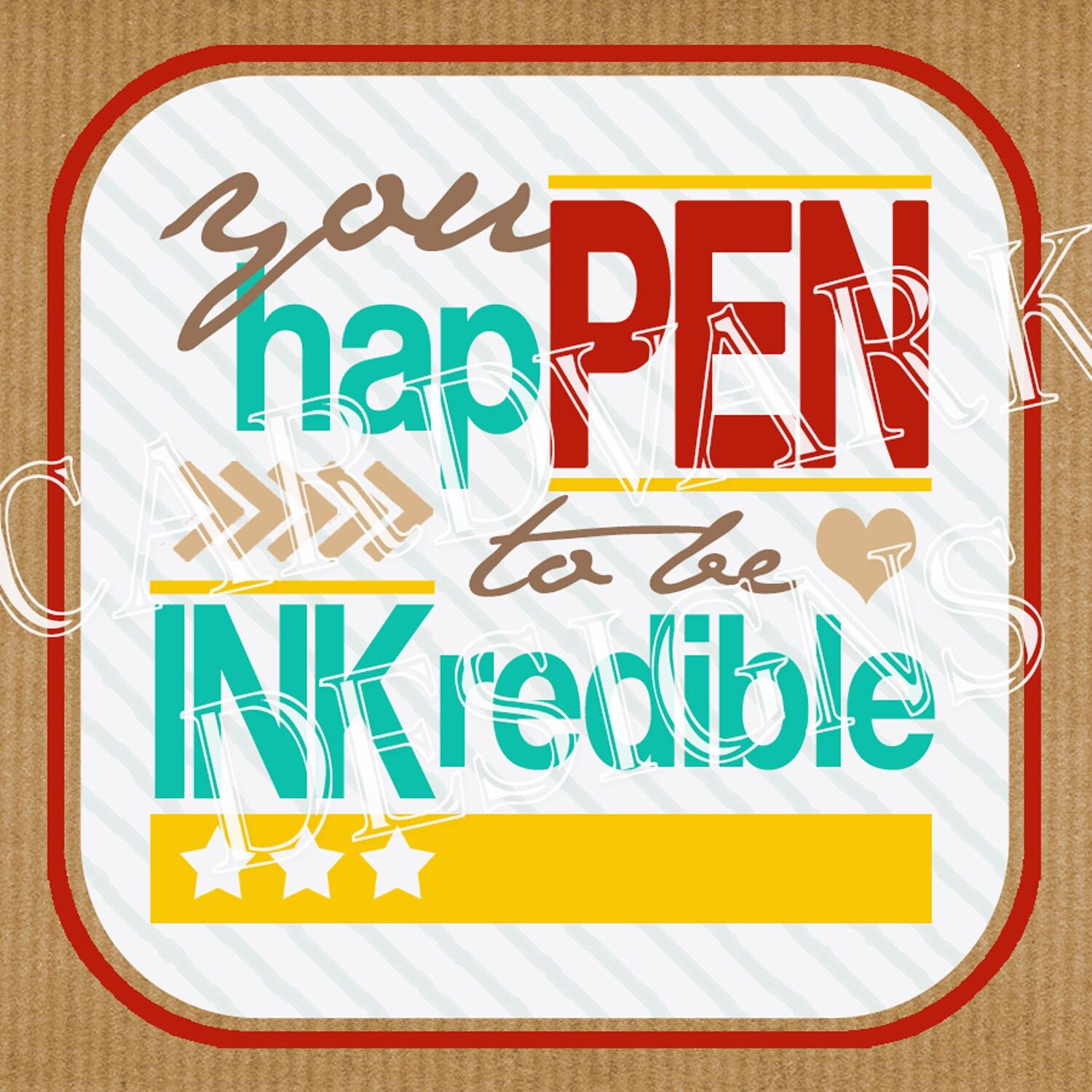 Printable Gift Tag, Happen To Be Incredible, End Of Year, Thank You, Instant Download pertaining to You Happen To Be Inkredible Free Printable