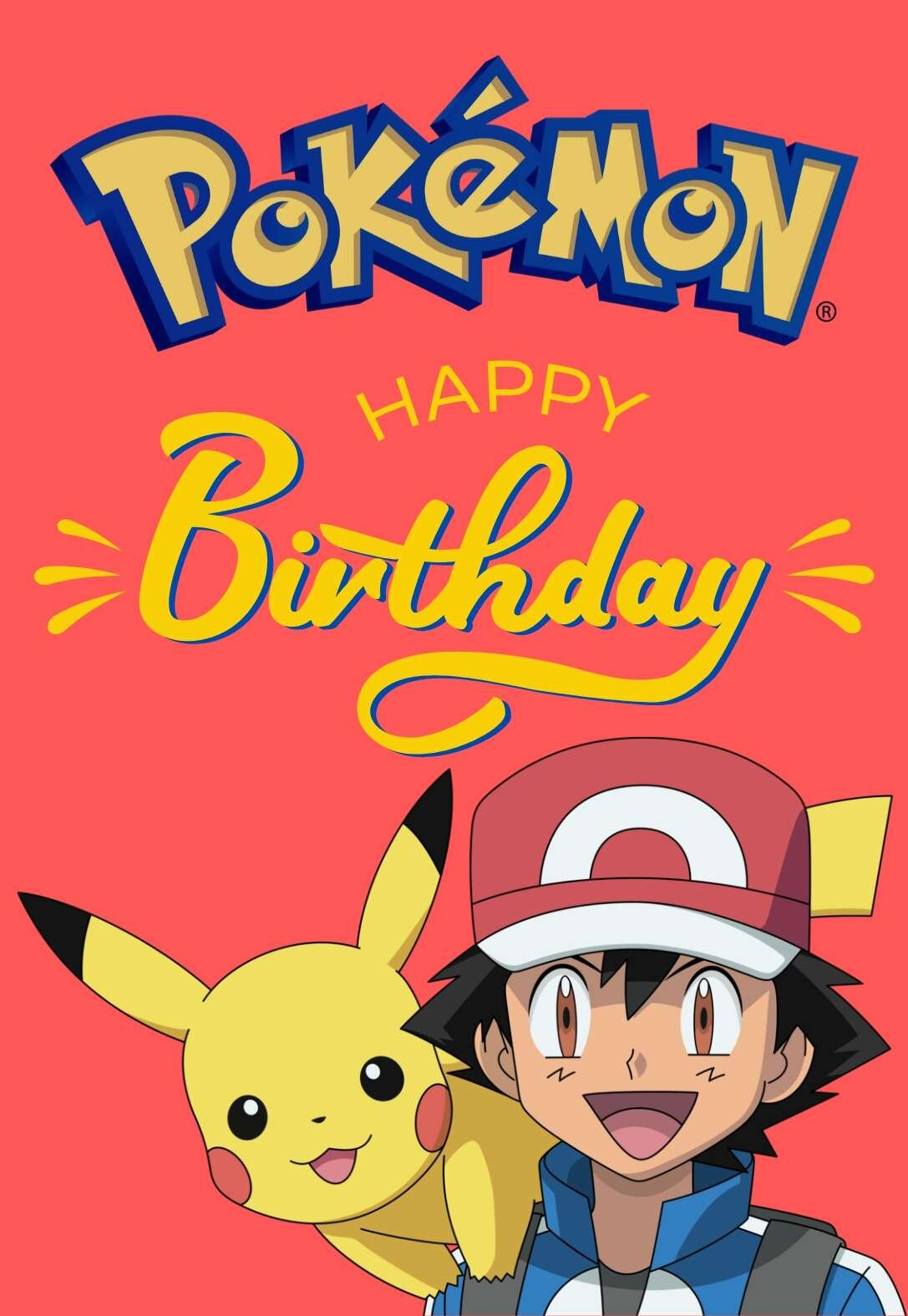 Printable Happy Birthday Pokemon - Printable Story Prompts throughout Free Printable Pokemon Birthday