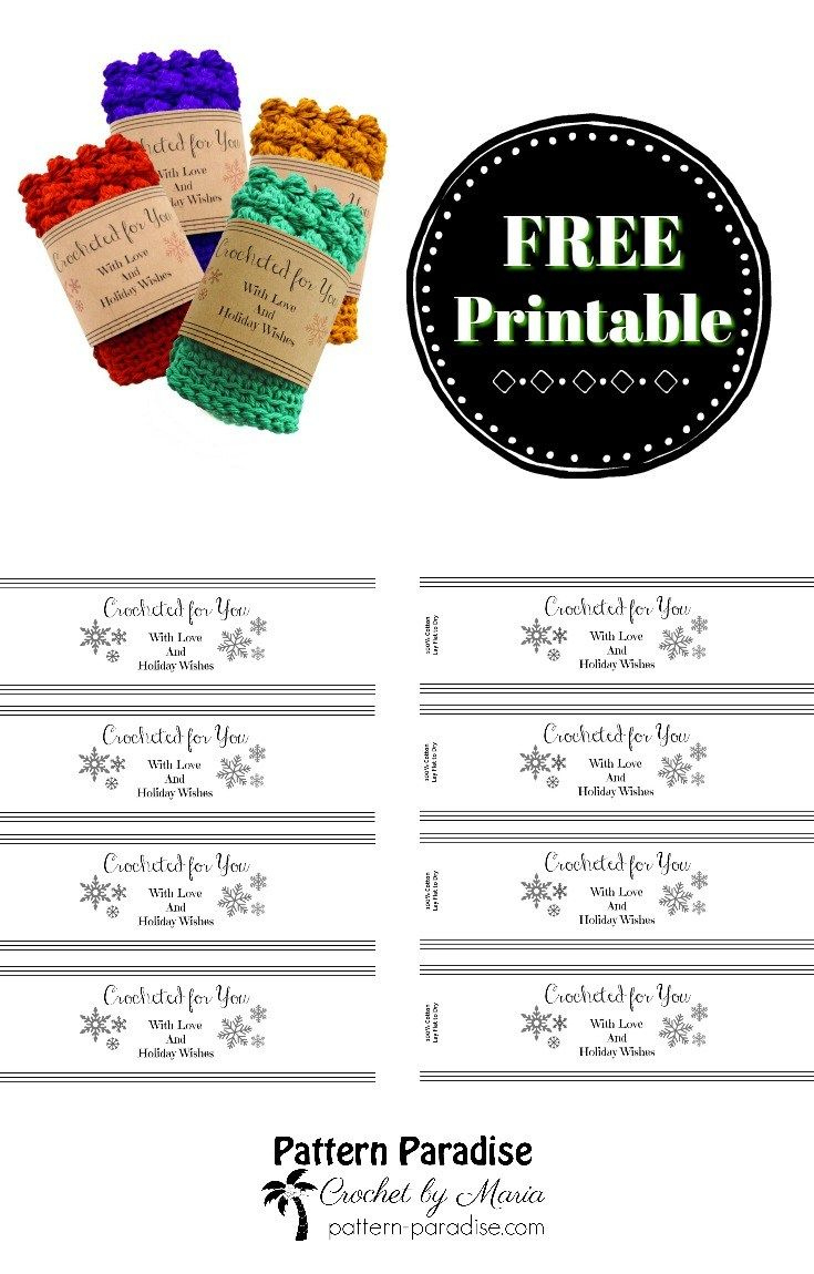 Printable: Holiday Crocheted For You Template inside Free Printable Crochet Labels
