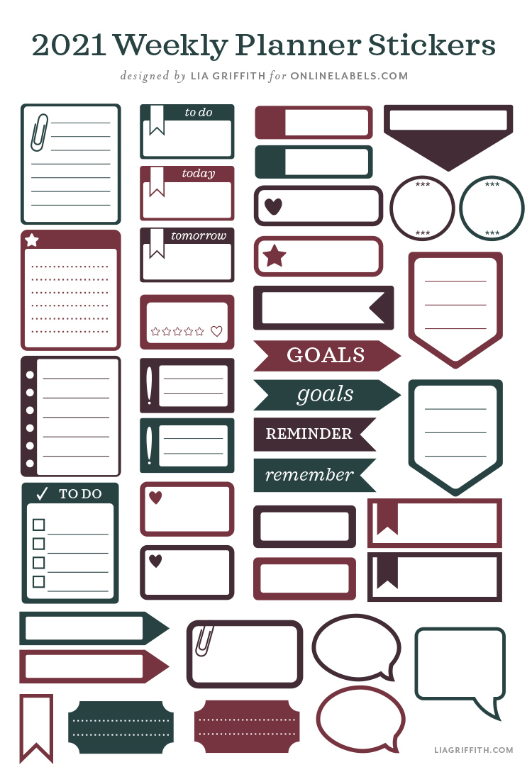 Printable Journal Pages &amp;amp; Planner Stickers - Lia Griffith with regard to Free Printable Journal Stickers