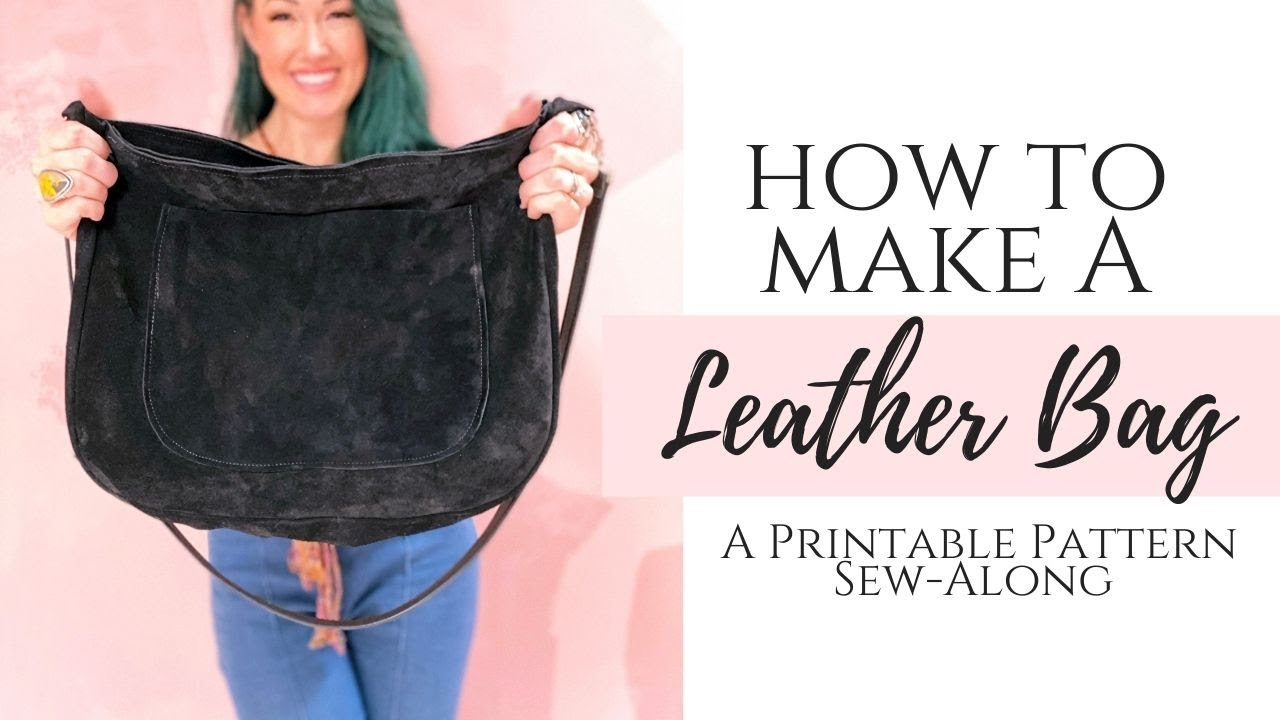 Printable Leather Handbag Pattern Sew-Along intended for Printable Leather Bag Pattern Free