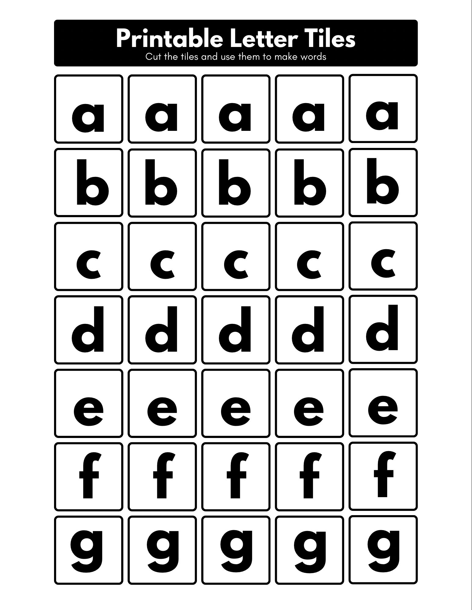 Printable Letter Tiles - Etsy Uk within Alphabet Letter Tiles Printable