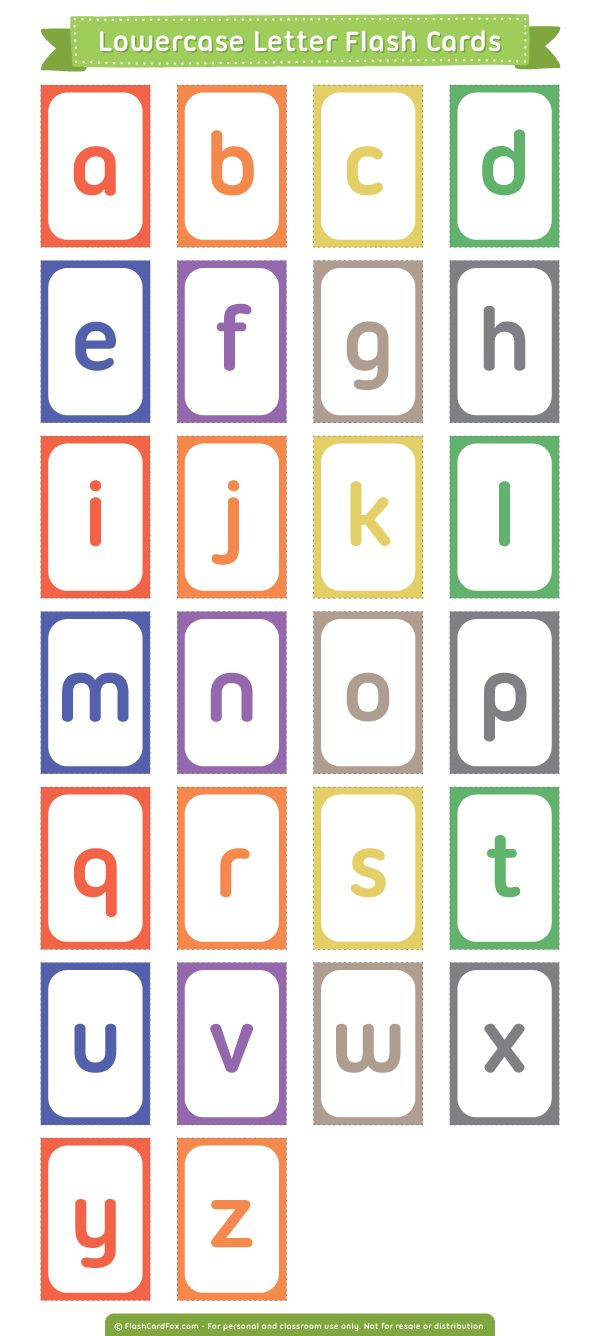 Printable Lowercase Letter Flash Cards inside Free Printable Printable Lowercase Alphabet Flash Cards