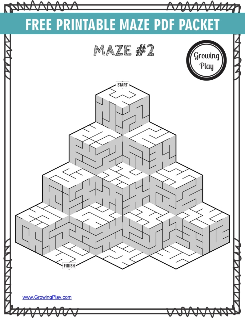 Printable Mazes Pdf Packet - Free - Growing Play within Free Printable Mazes For Adults