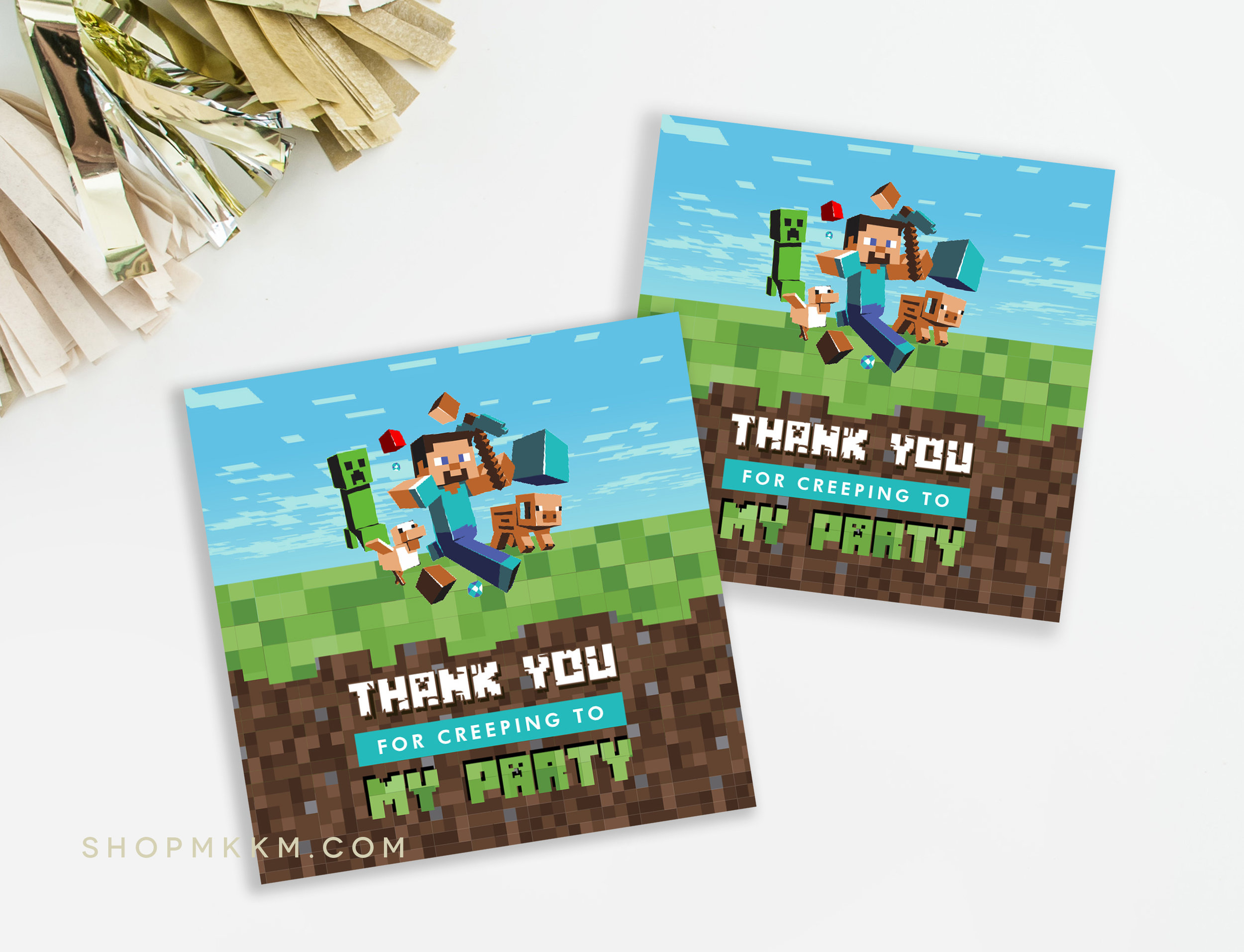 Printable Minecraft Gift Tags And Christmas Gift Idea - Worksheets with Free Printable Minecraft Thank You Tags