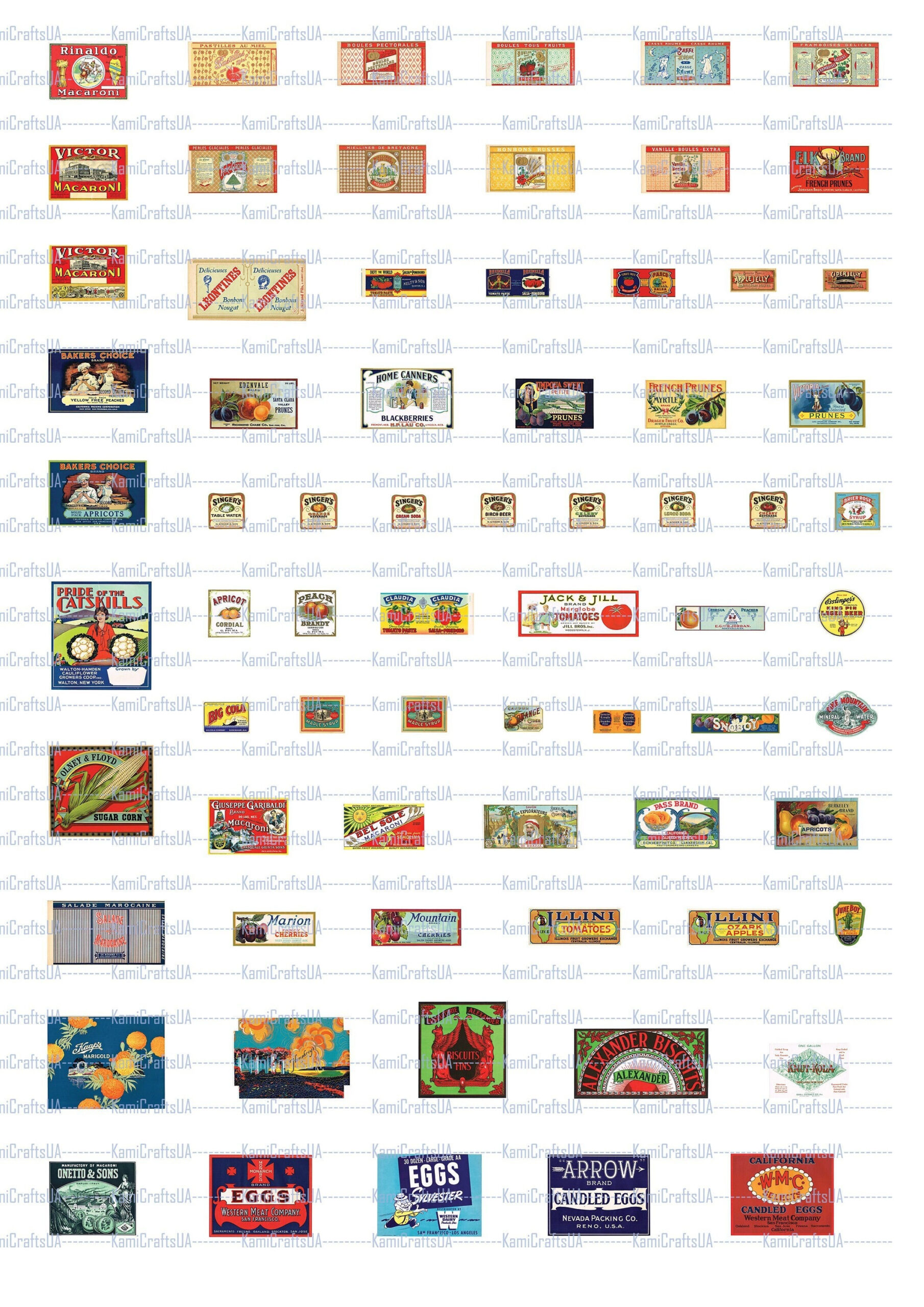 Printable Miniature Vintage Food Packaging 1900-1930 For Miniature for 1 12 Scale Free Printables