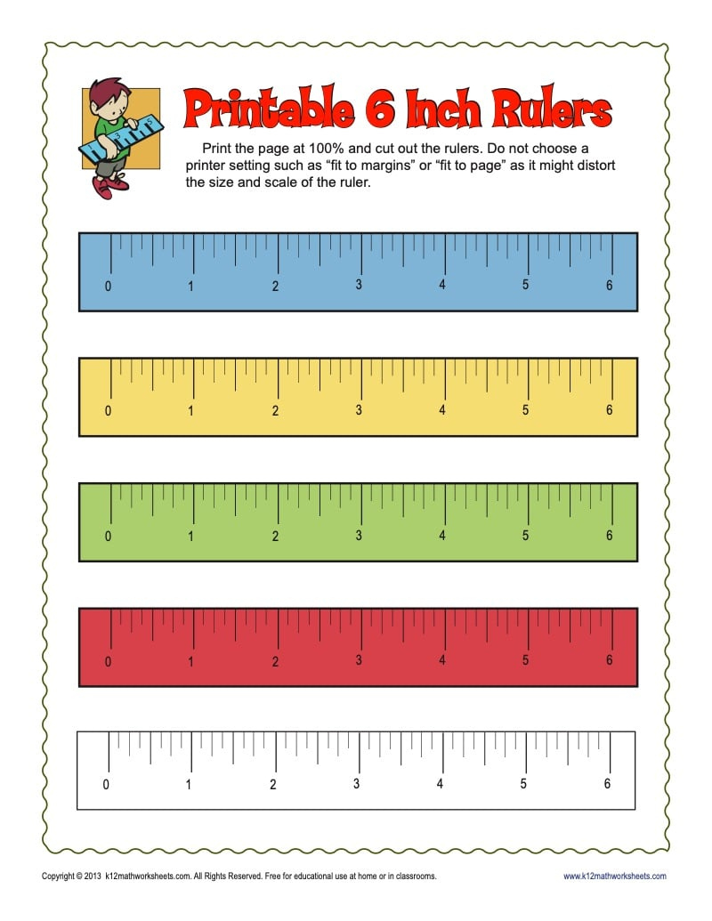 Printable Mm Ruler &amp;amp; Inches Ruler - K12 Math Worksheets throughout Inches Worksheet Printable Free