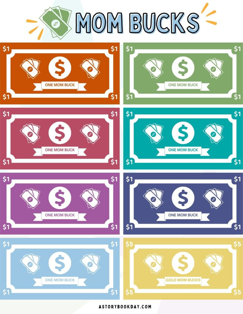 Printable Mom Bucks And Reward Chart: Reward System For Kids regarding Free Printable Chore Bucks