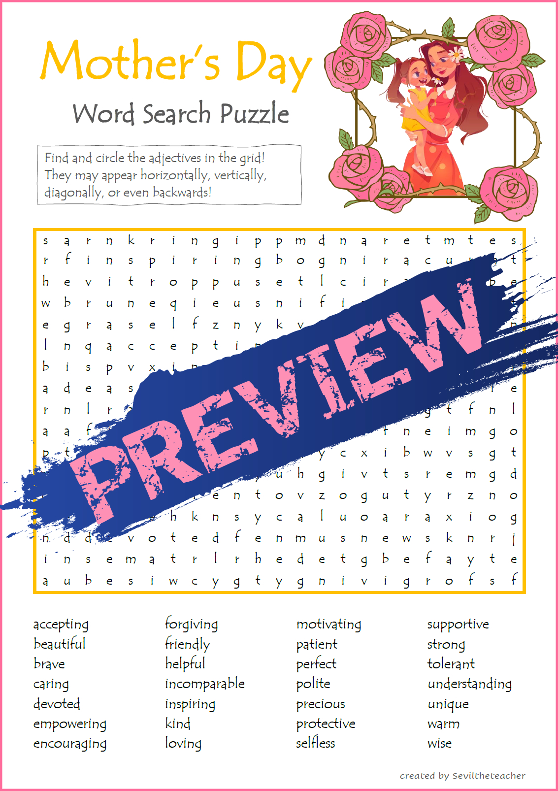Printable Mother Deals S Day Crossword Puzzle intended for Mother&amp;#039;S Day Crossword Puzzles Printable