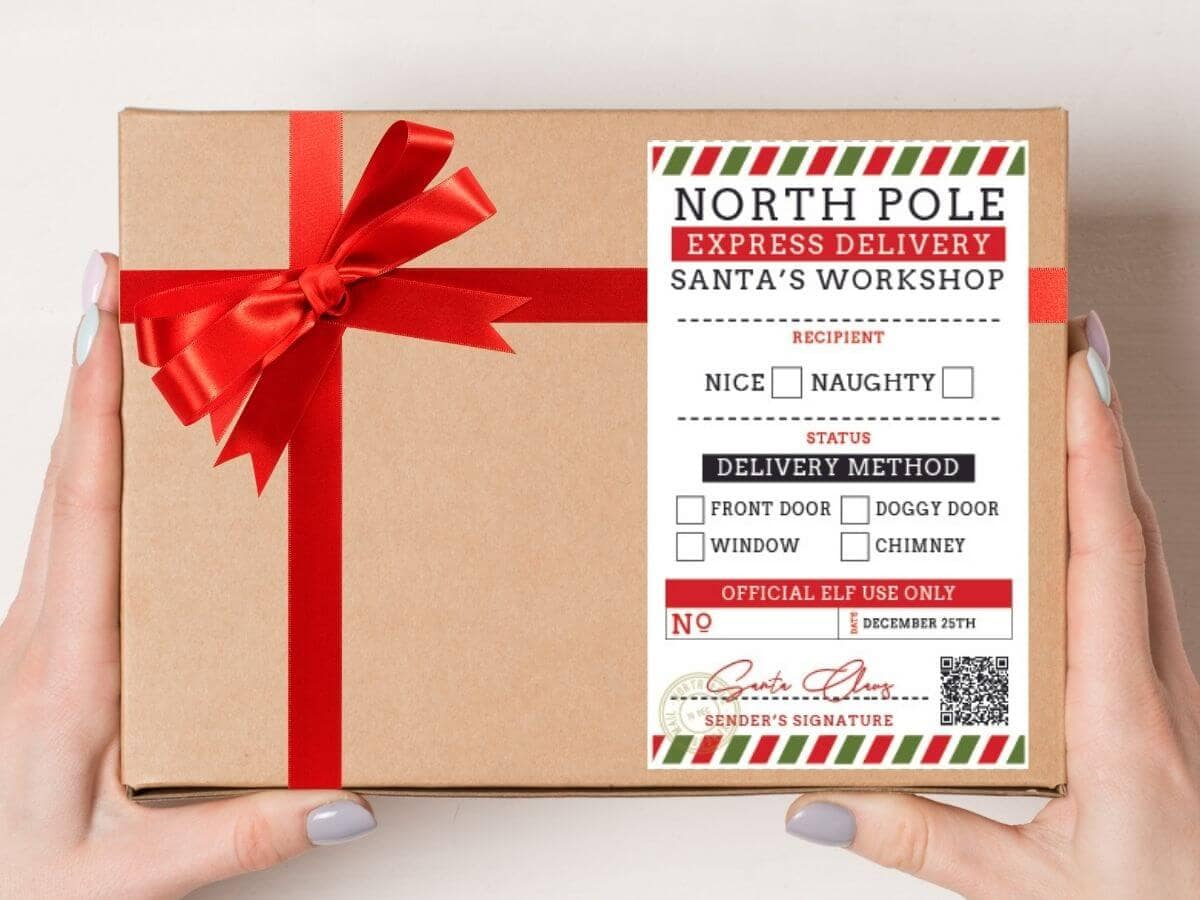 Printable North Pole Shipping Label (That Looks Totally Official!) within Free Printable North Pole Shipping Label