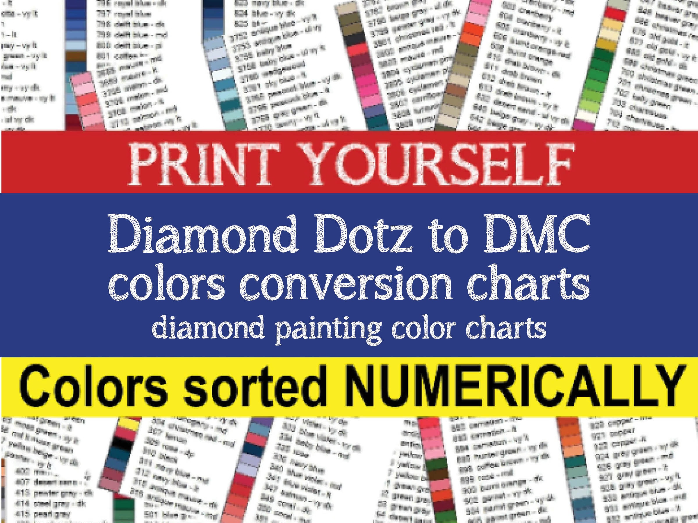 Printable Pdf Diamond Dotz To Dmc Colors Conversion Charts Diamond within Free Printable Diamond Dotz Color Chart