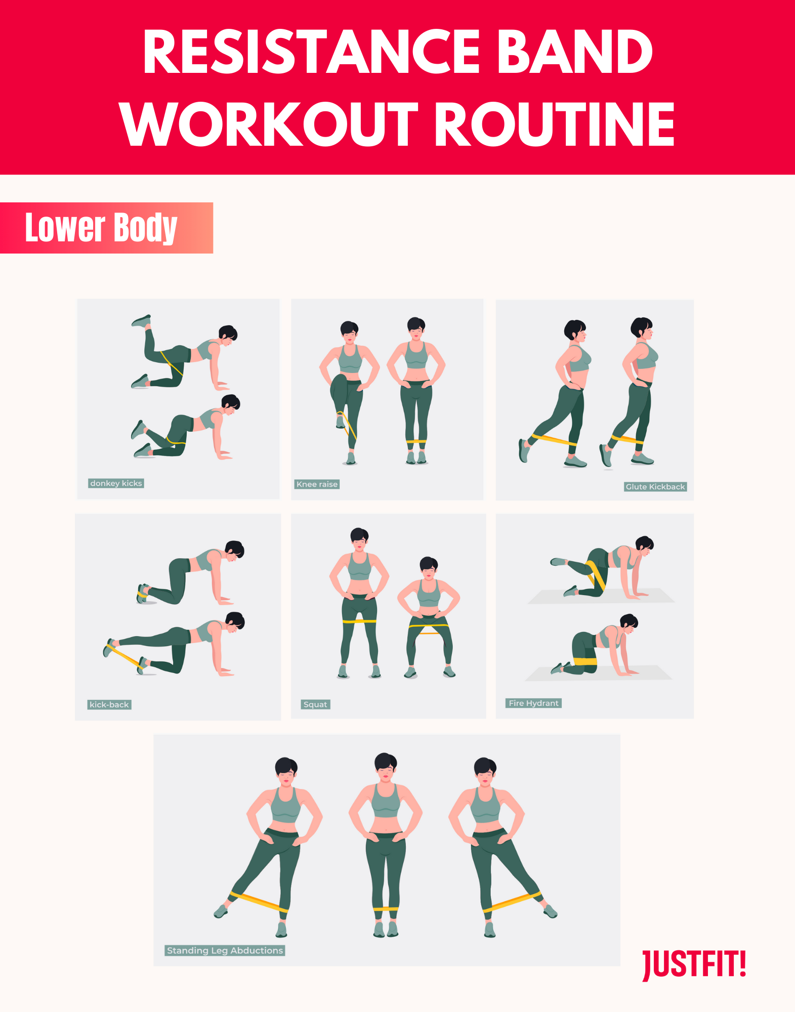 Printable Resistance Band Exercises For Easy Workouts At Home! within Free Printable Resistance Band Exercises For Seniors