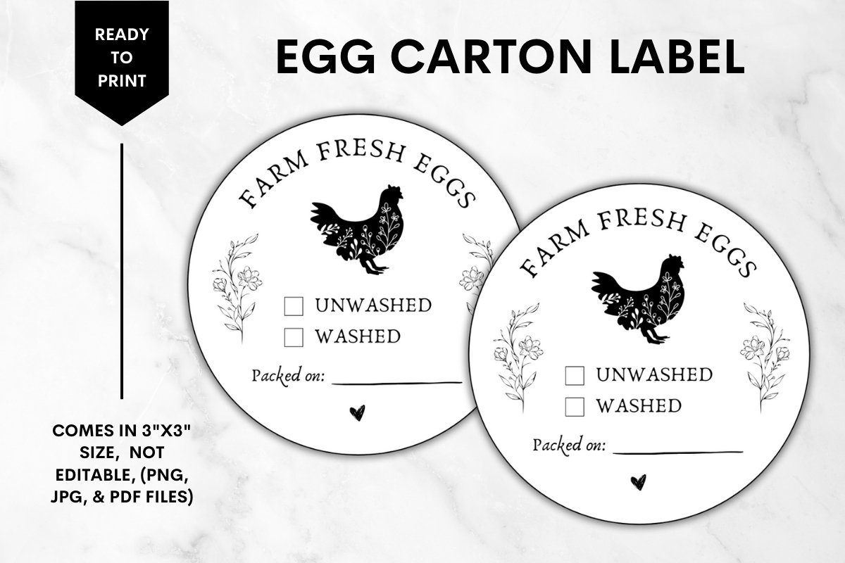 Printable Round Egg Carton Label Sticker 1 for Printable Egg Carton Labels