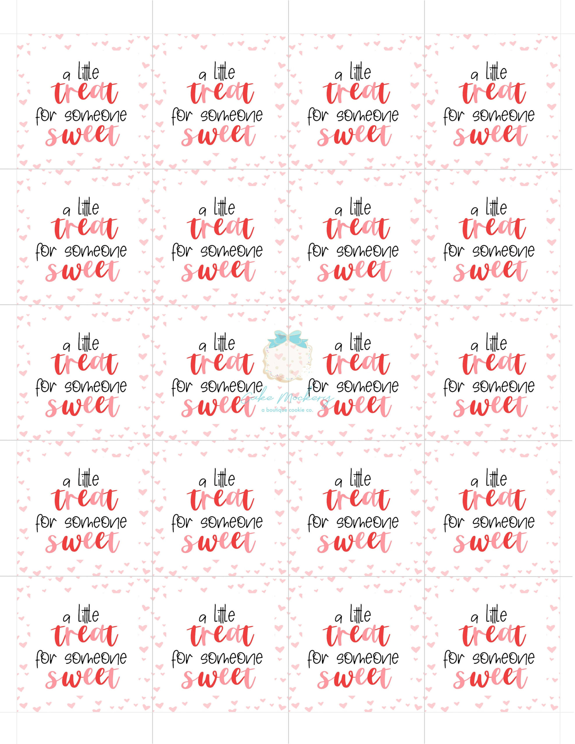 Printable Tag - A Little Treat For Someone Sweet - 2&amp;quot; Square - Etsy in A Little Treat For Someone Sweet Printable