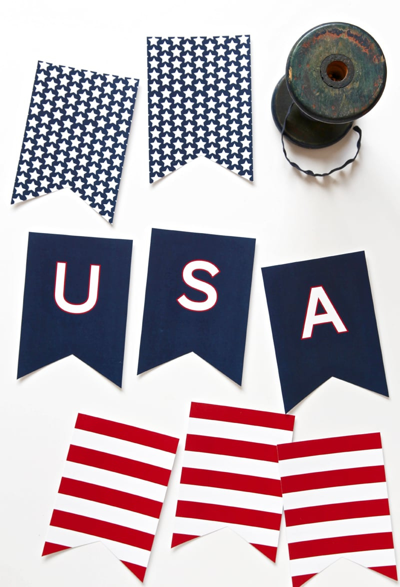 Printable Usa Banner For July 4Th - Free Pdf Download - Paging within 4th of July Printable Banner