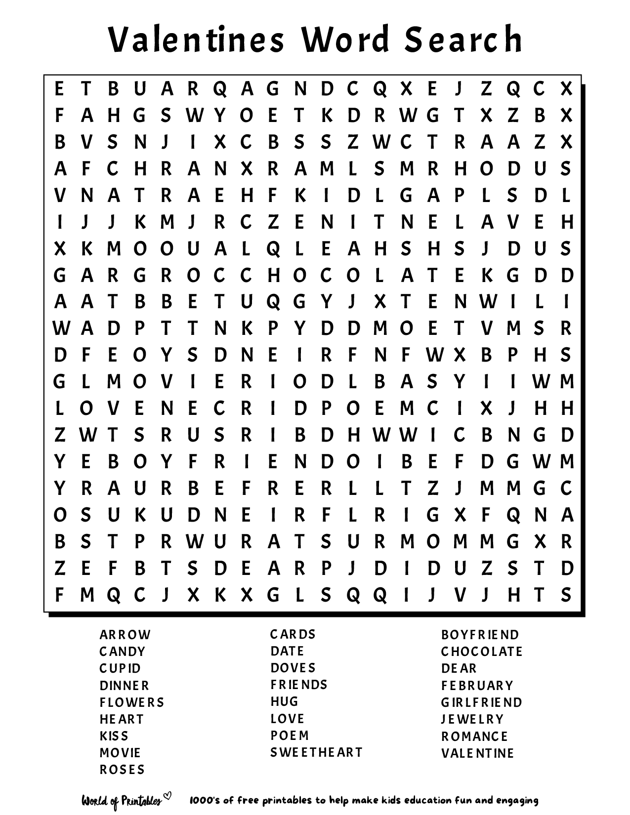 Printable Word Search | World Of Printables pertaining to Printable Word Searches and Crossword Puzzles