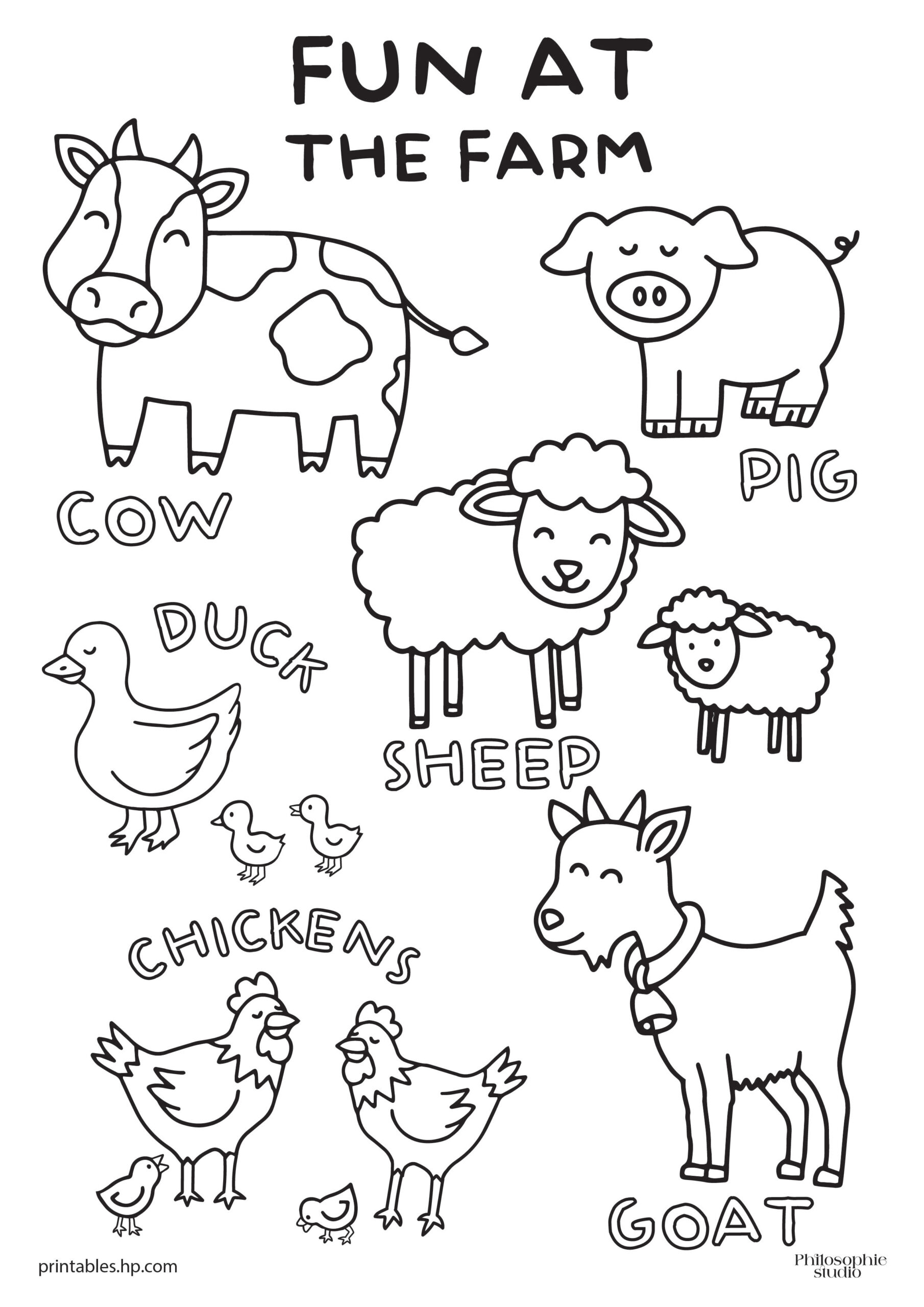 Printables - Free Coloring Pages &amp;amp; Learning Worksheets | Hp with Farm Animals Printables Free