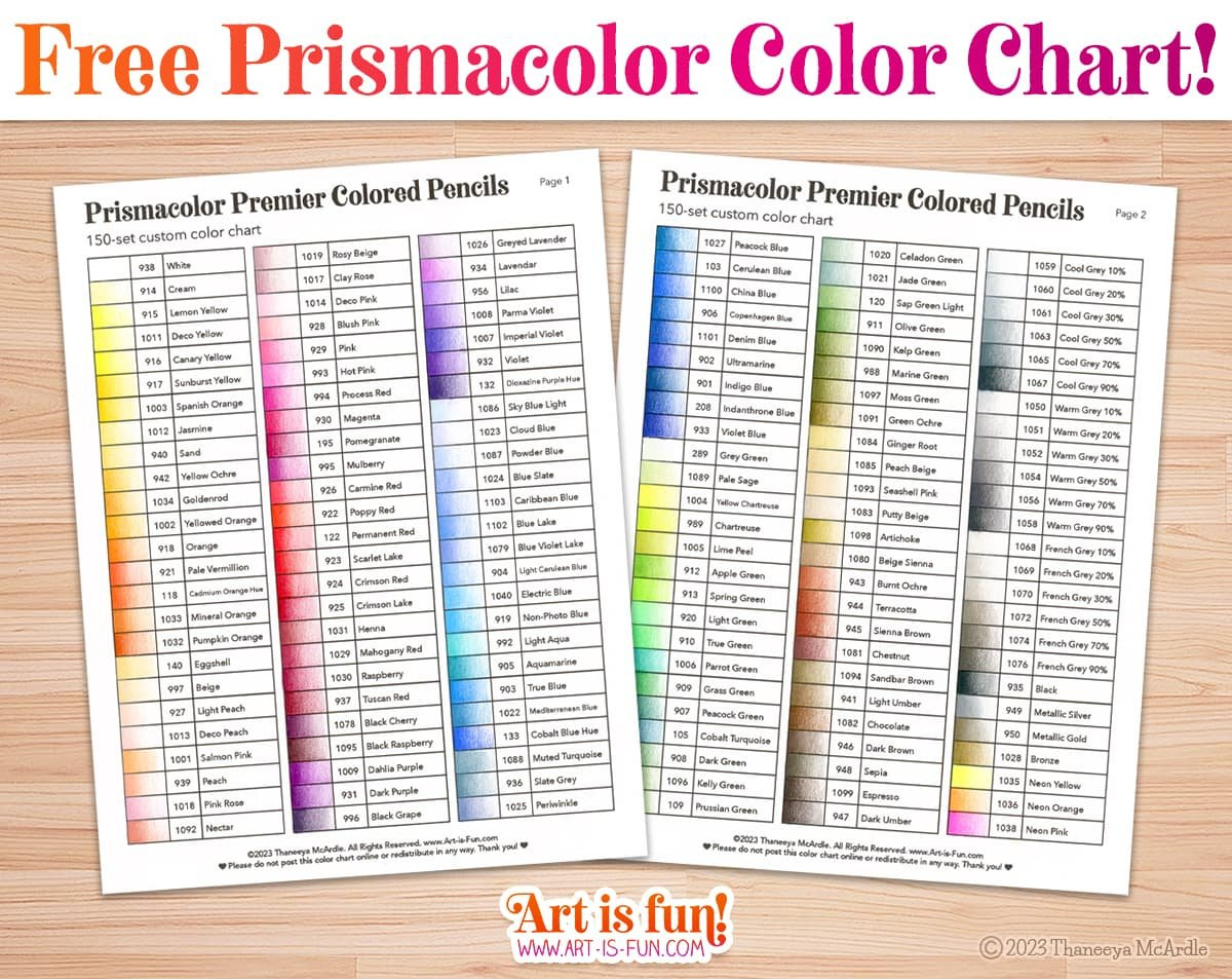 Prismacolor Colored Pencils Blank Color Chart For Set Of 150 throughout Free Printable Colored Pencil Swatch Template