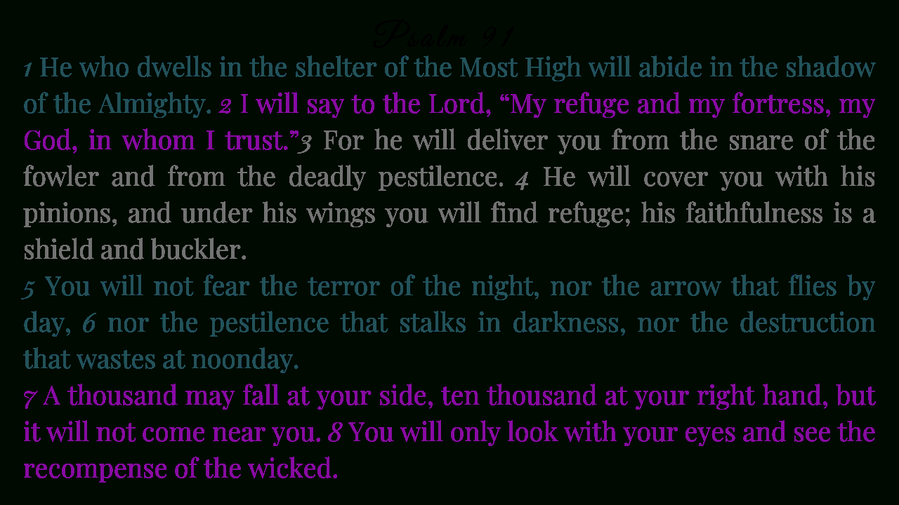 Psalm 91 Free Printout ~ Green Eyed Grace with Psalm 91 Printable Free