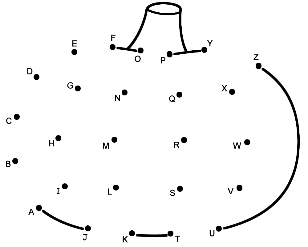 Pumpkin - Connect The Dotscapital Letters (Autumn/Fall) regarding Fall Connect the Dots Printable